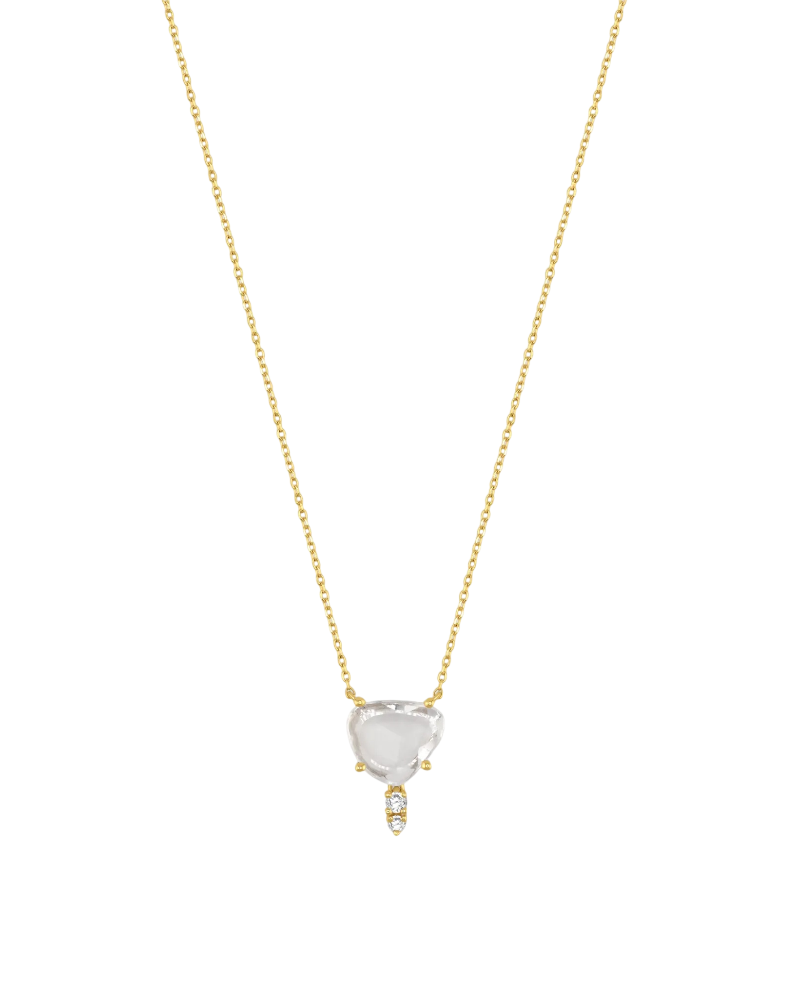 Chakra White Sapphire Diamond Necklace