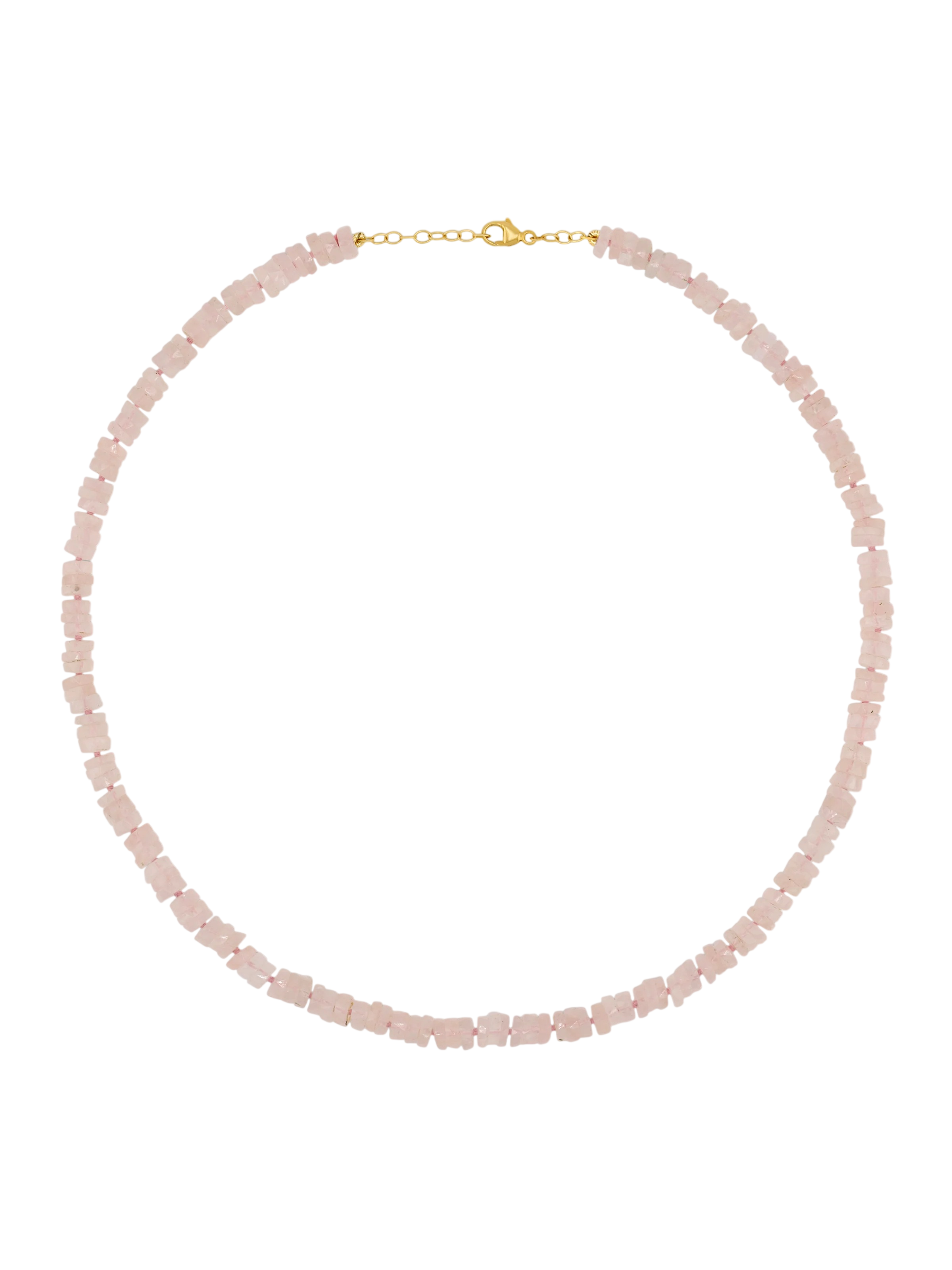 Aurora Rose Quartz Fancy Cut Necklace photo
