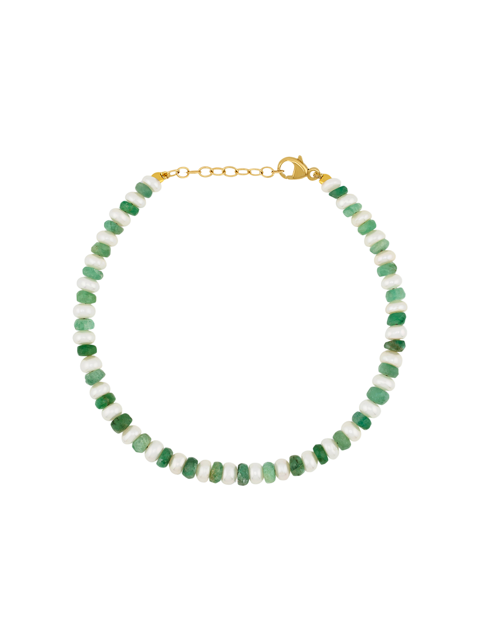 Ocean pearl & emerald connection bracelet