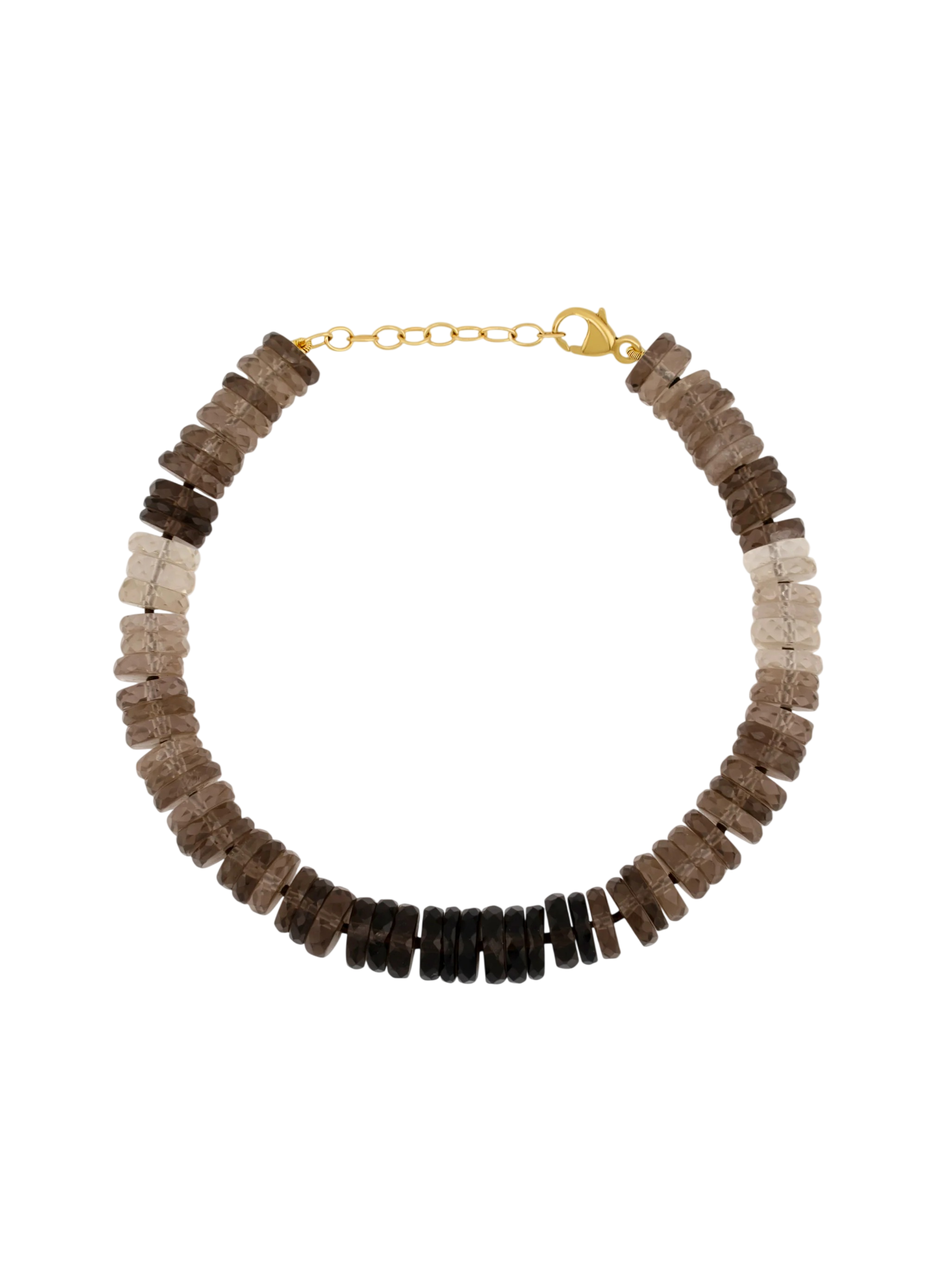 Aurora Smoky Quartz Ombre Fancy Cut Bracelet photo