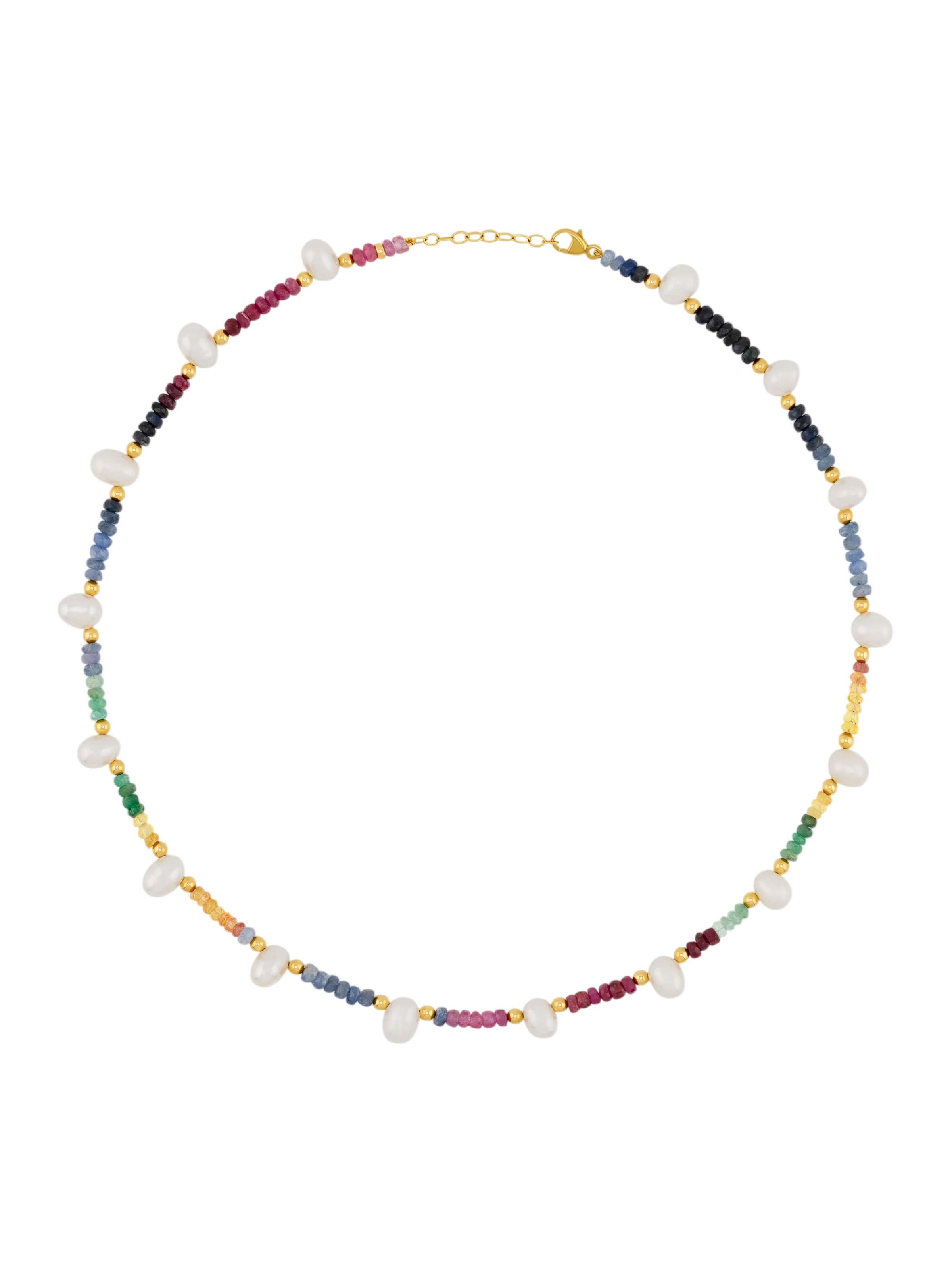 Arizona Dark Rainbow Sapphire Pearl Necklace photo