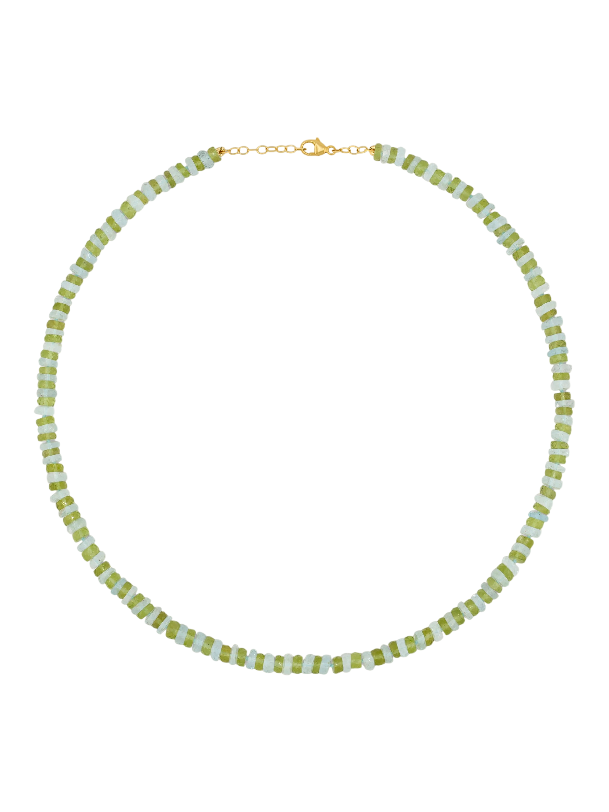Aurora Aquamarine & Peridot Fancy Cut Necklace photo