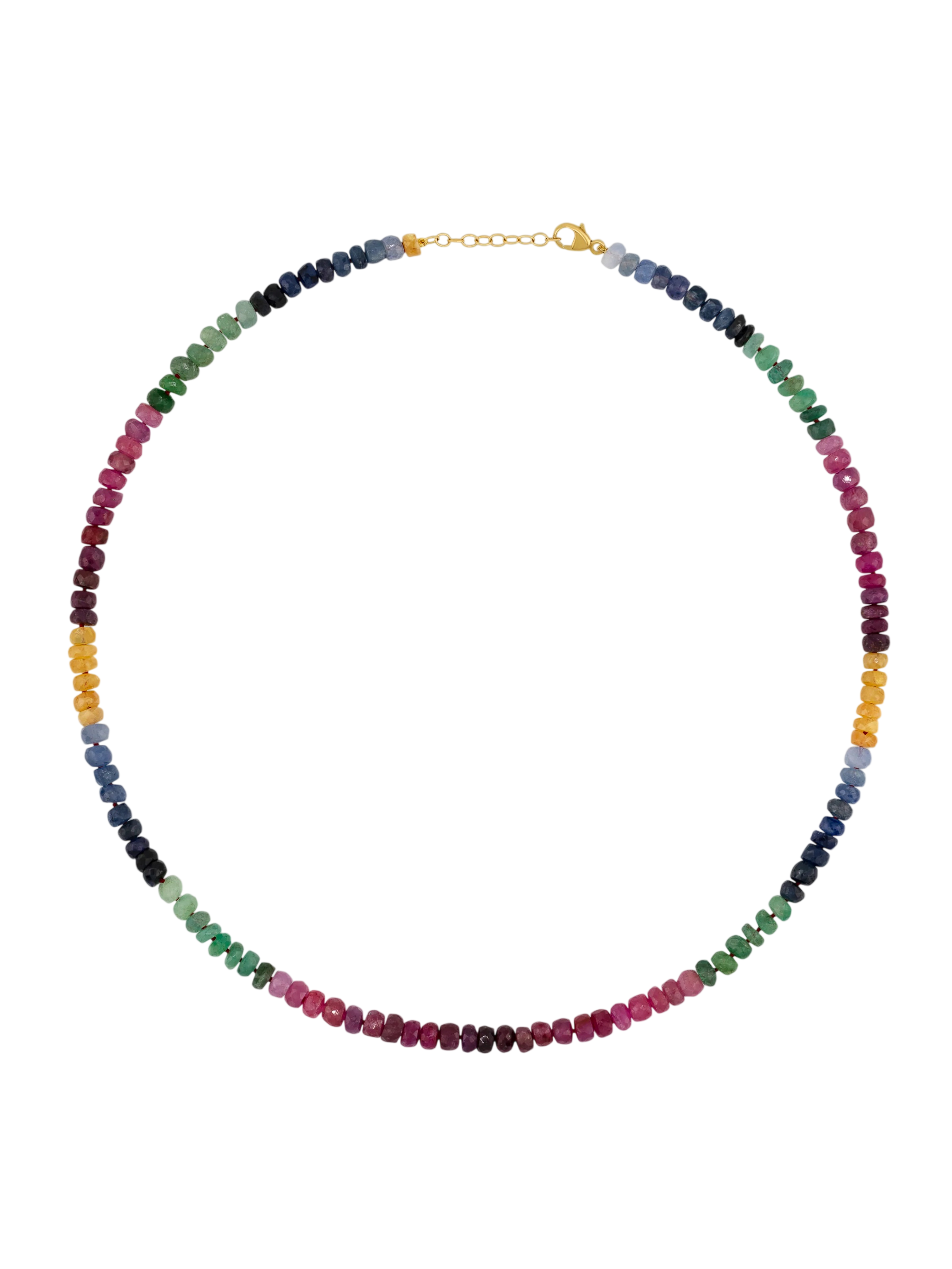 Arizona Jumbo Dark Rainbow Sapphire Necklace photo