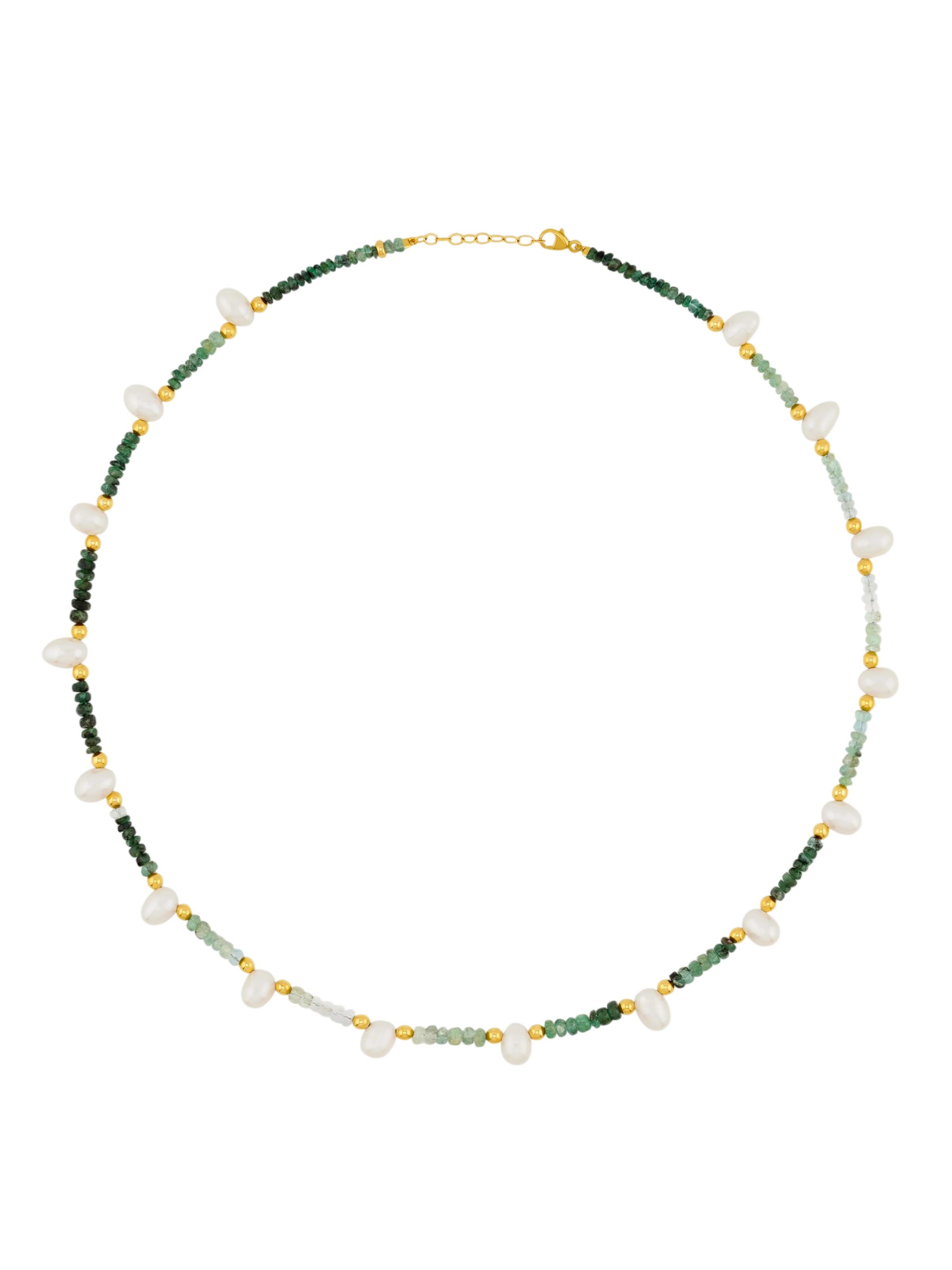 Arizona Ombre Emerald Pearl Necklace photo