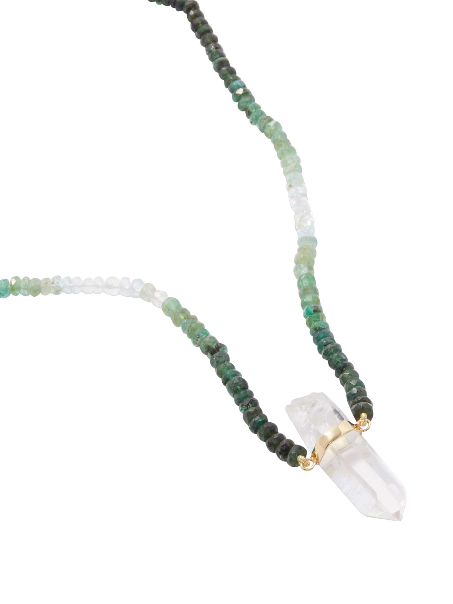 Arizona emerald crystal quartz charm necklace