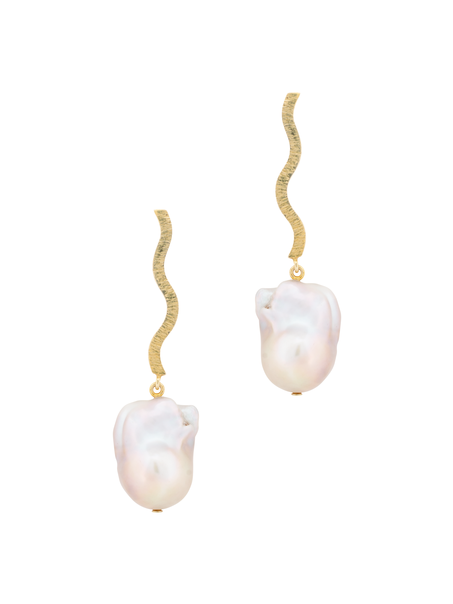 Shape baroque pearl earrings