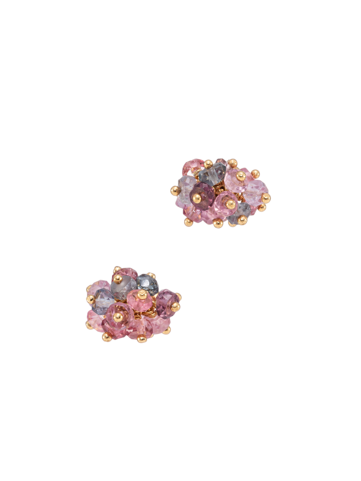 Pompom spinel pastel gemstone earrings
