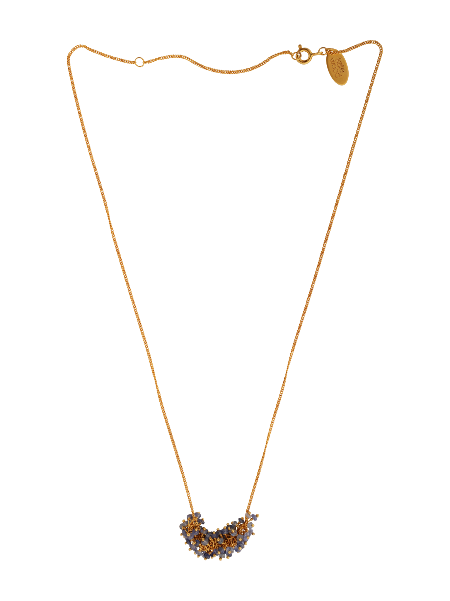Sapphire crescent necklace	