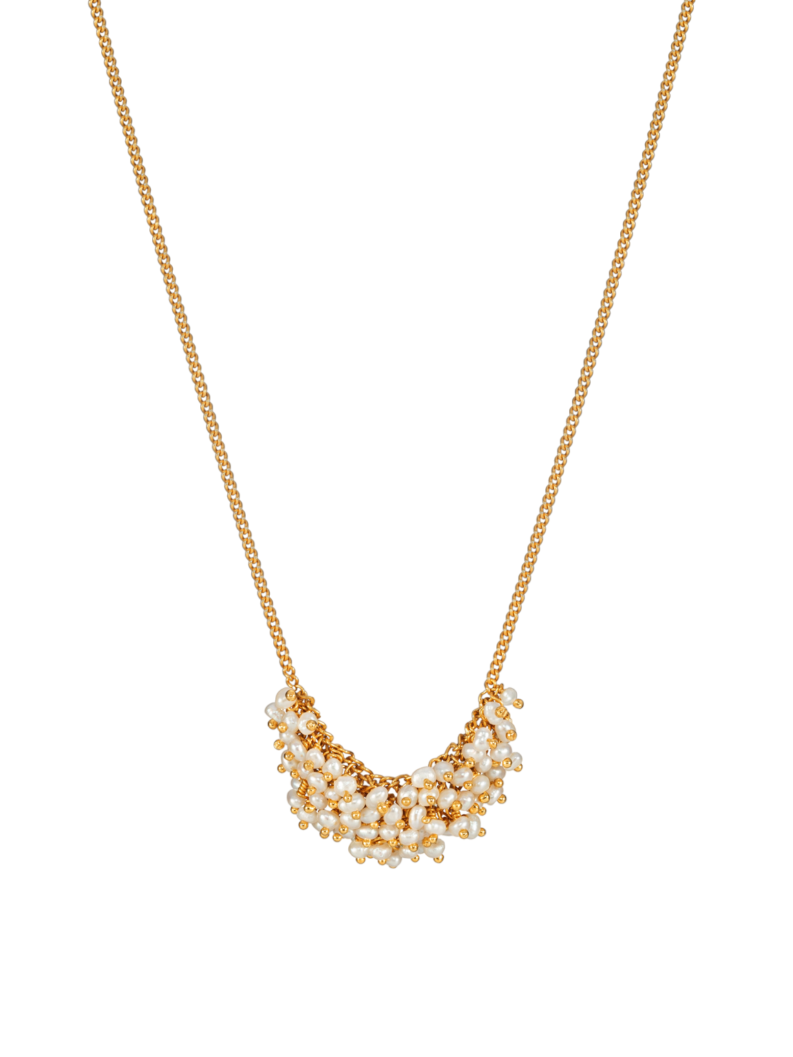 Crescent necklace in pearl