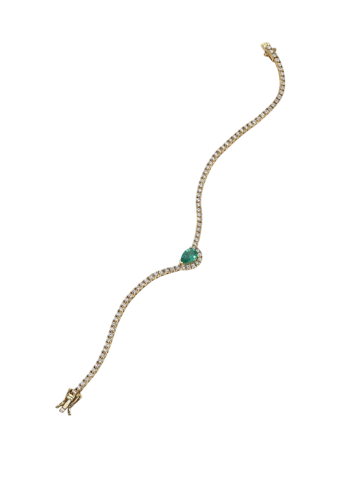 Emerald Trace Diamond Eternity Bracelet photo