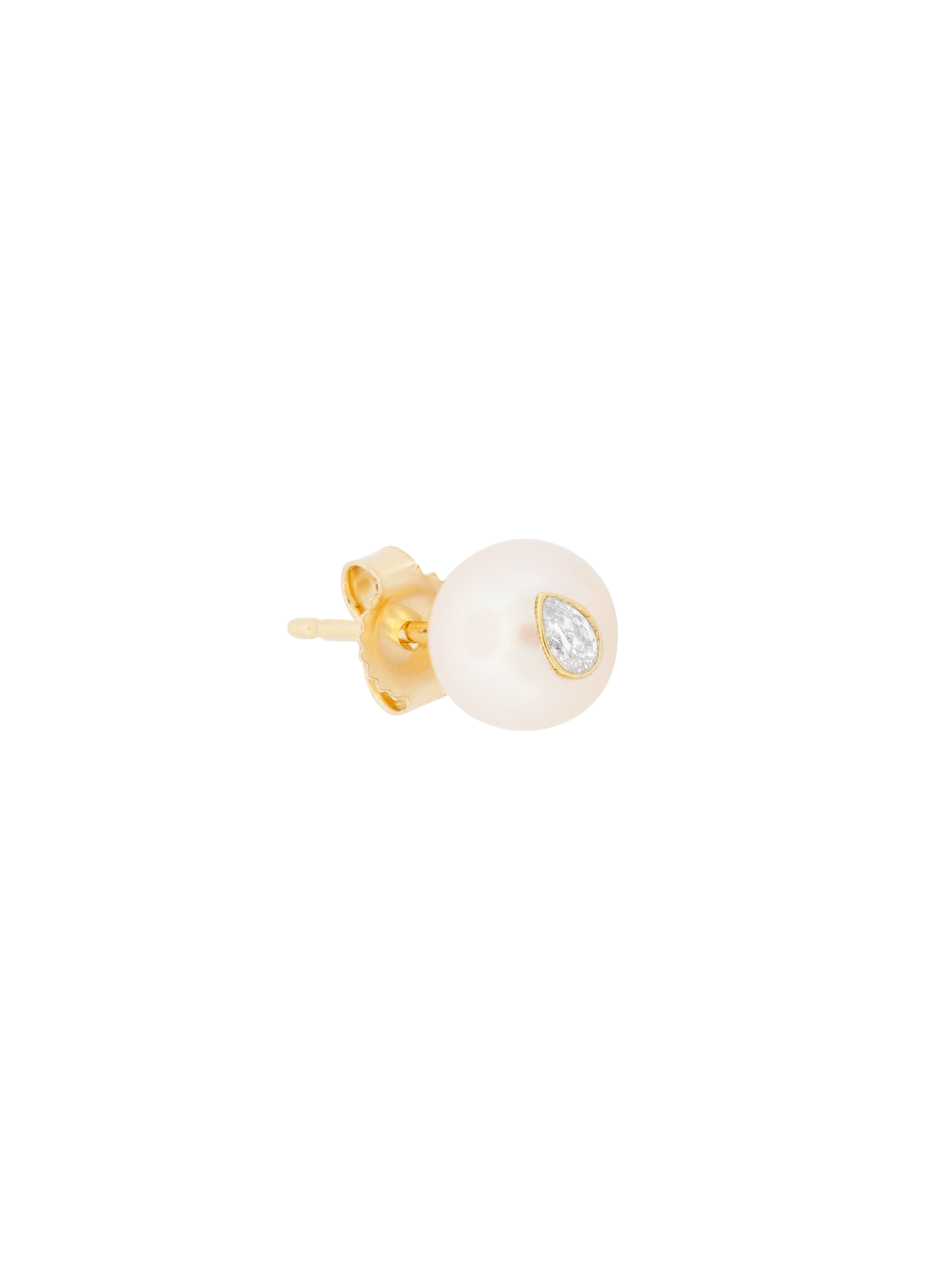 Oasis diamond pearl earring