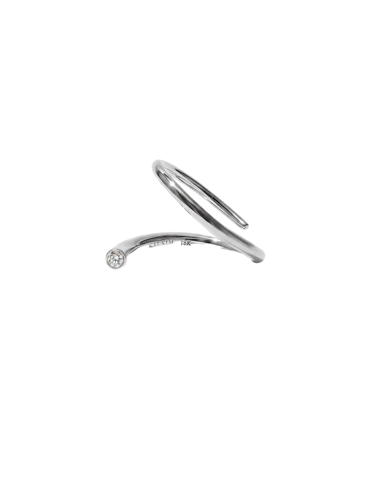 Silver Crescendo Pin Ring photo