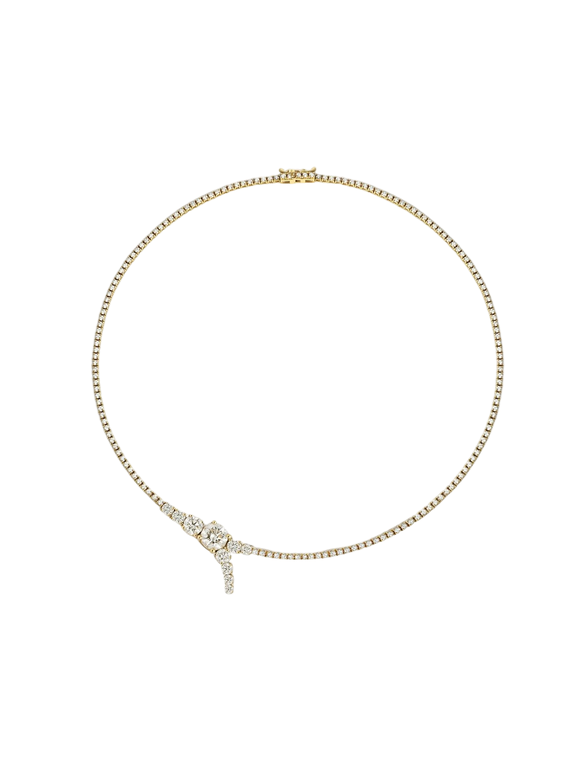 Diamond Serif Eternity Necklace photo