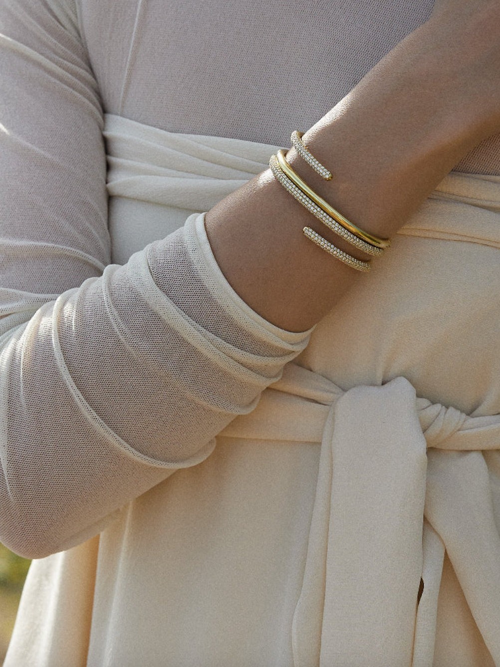 Mono Half Pavé Bracelet