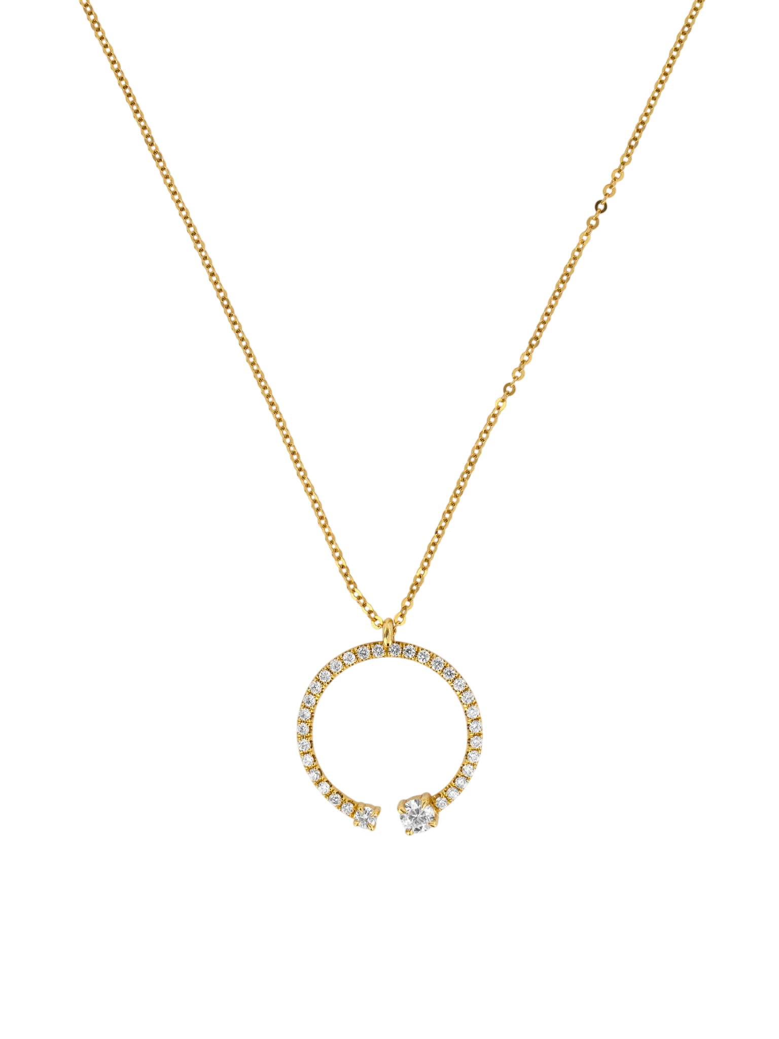 Lorraine pavé pendant necklace