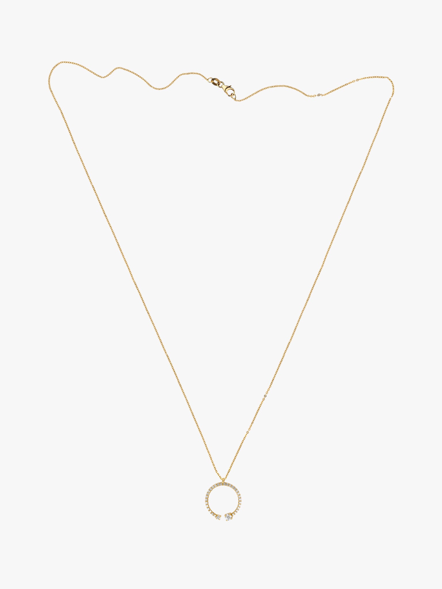 Lorraine pavé pendant necklace