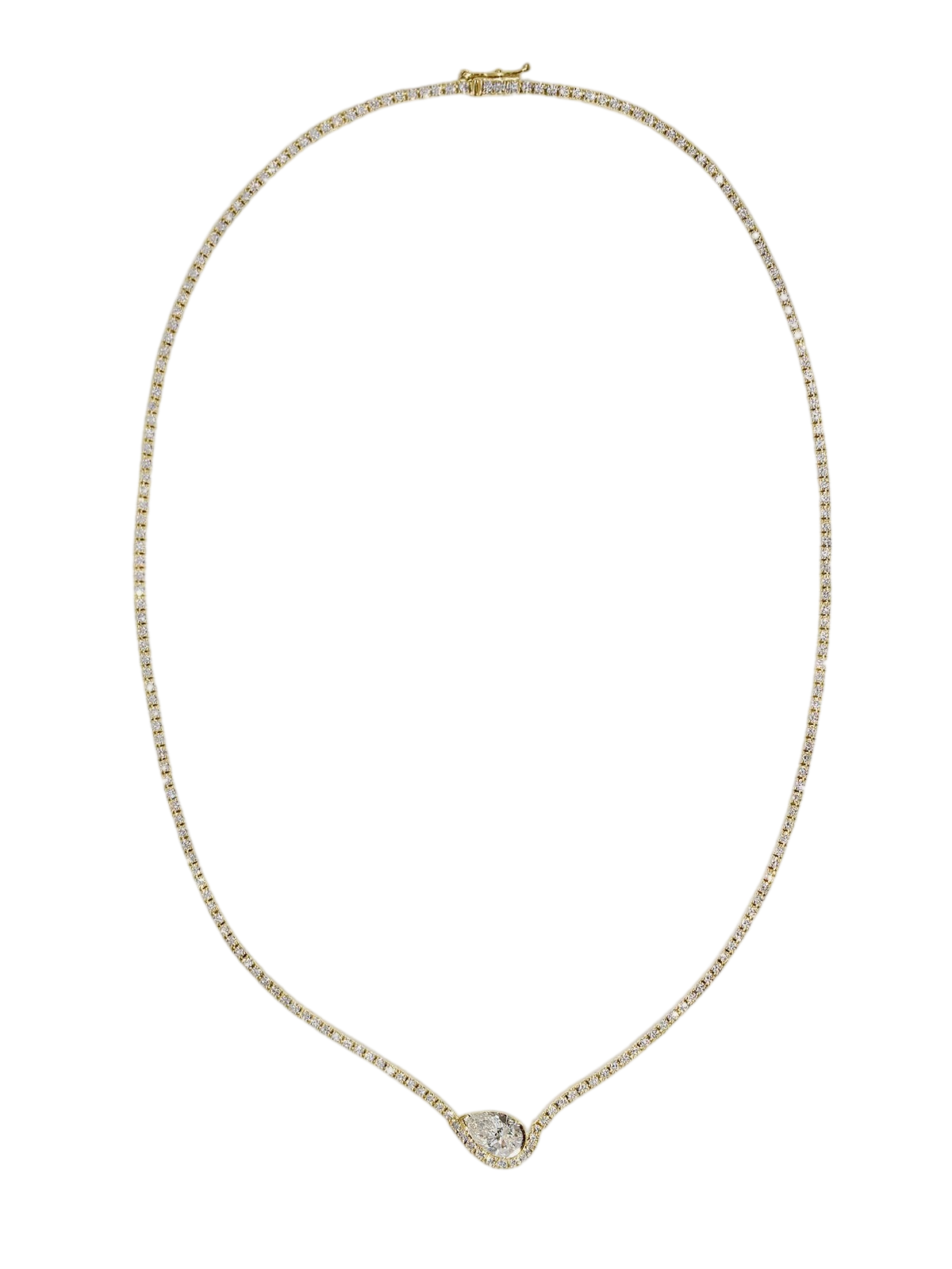 Pear Diamond Trace Eternity Necklace photo