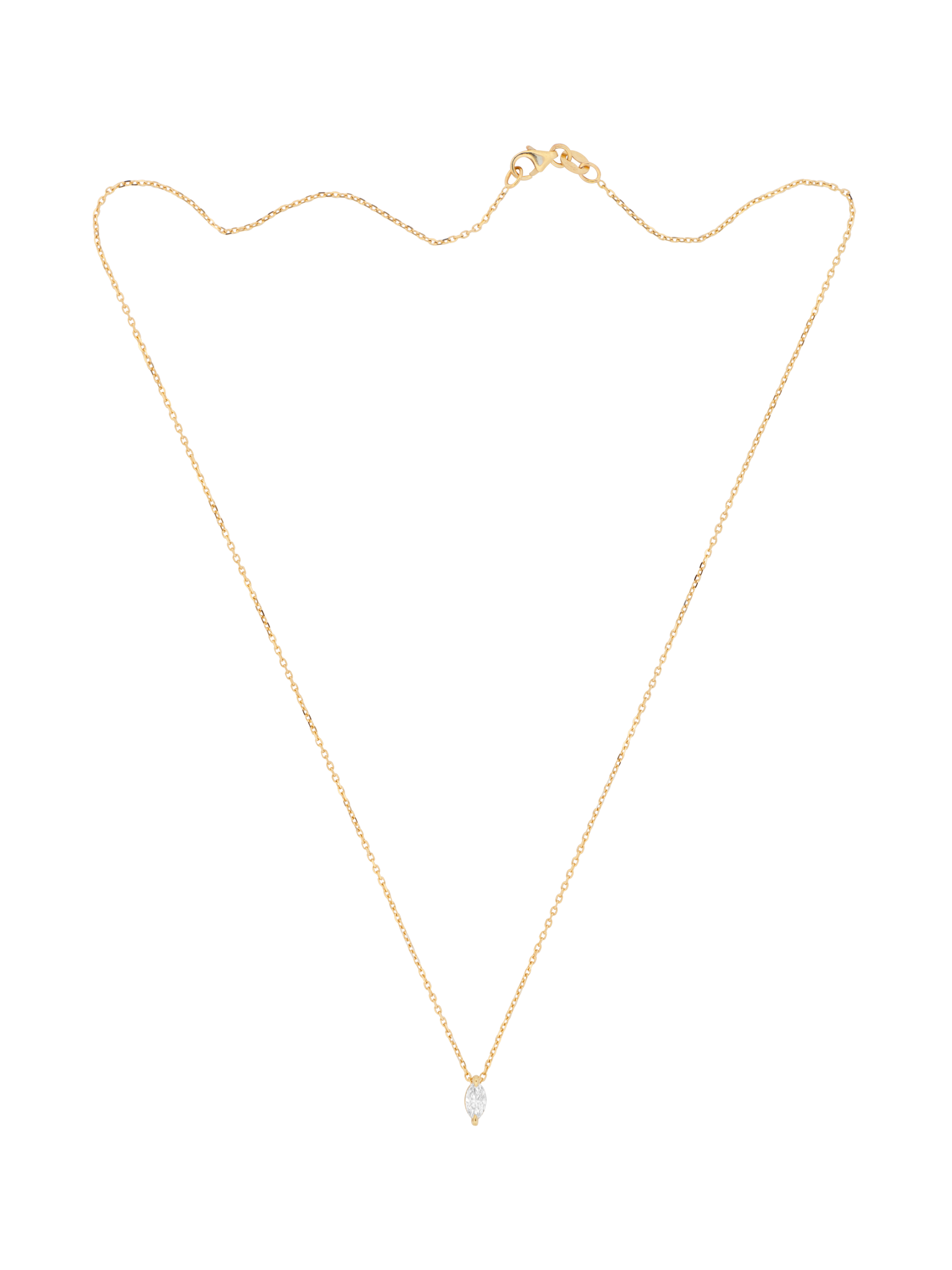Mini marquise diamond necklace