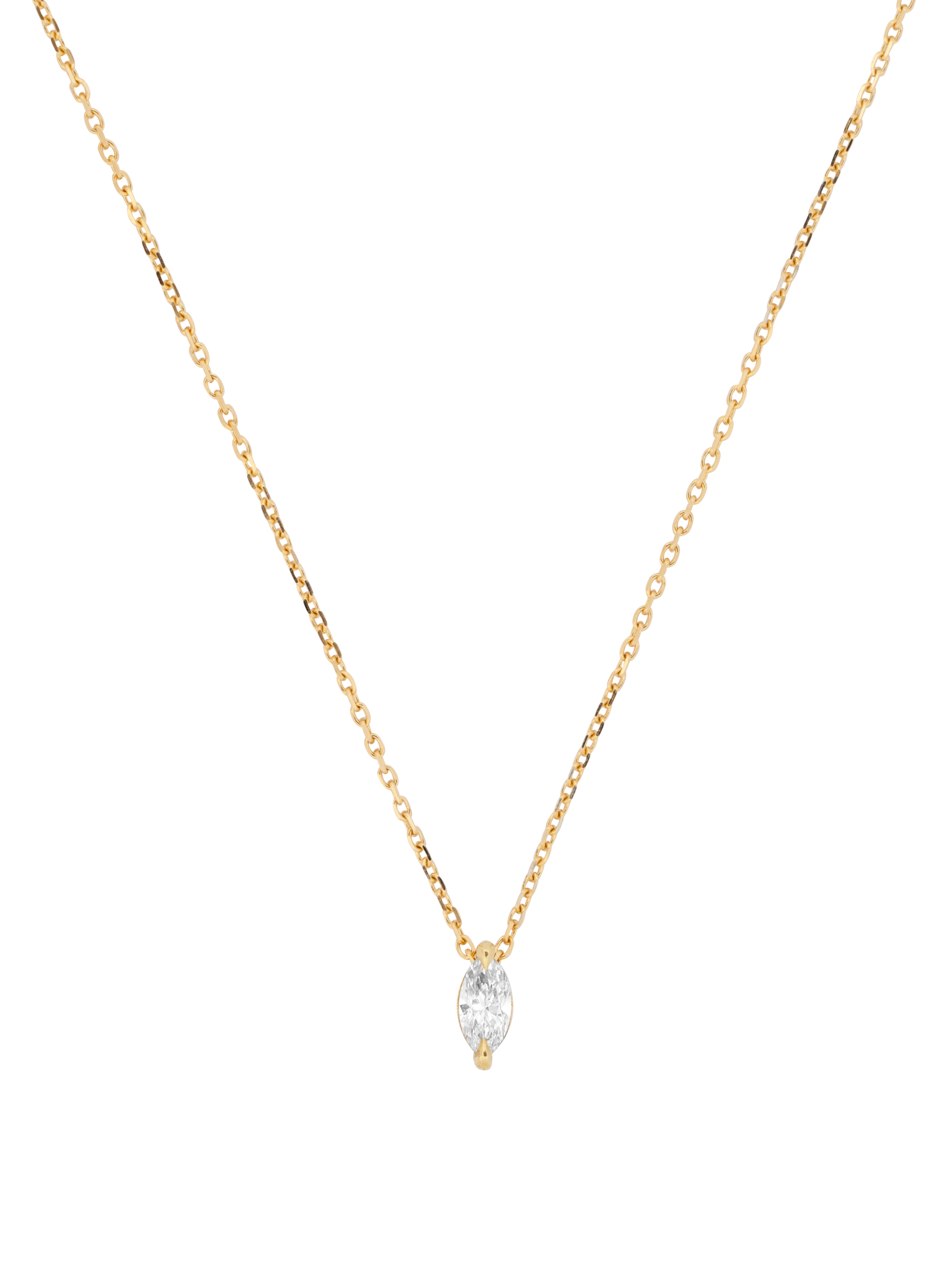 Mini marquise diamond necklace