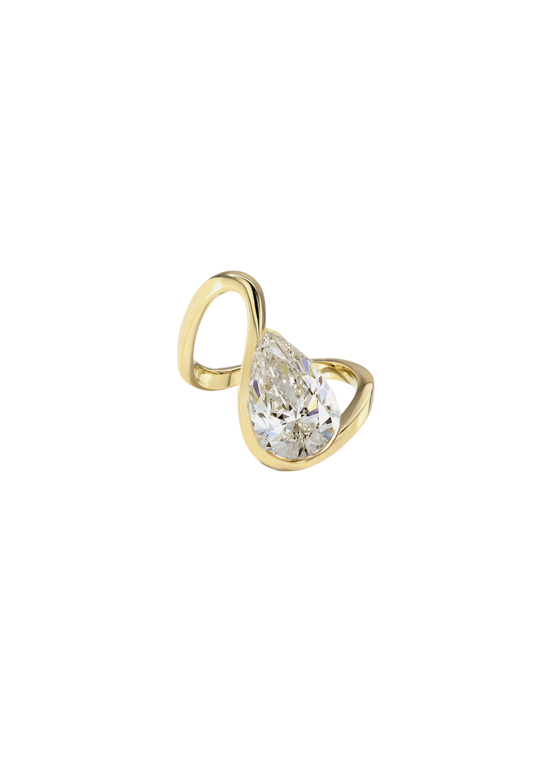 Pear Diamond Trace Ring