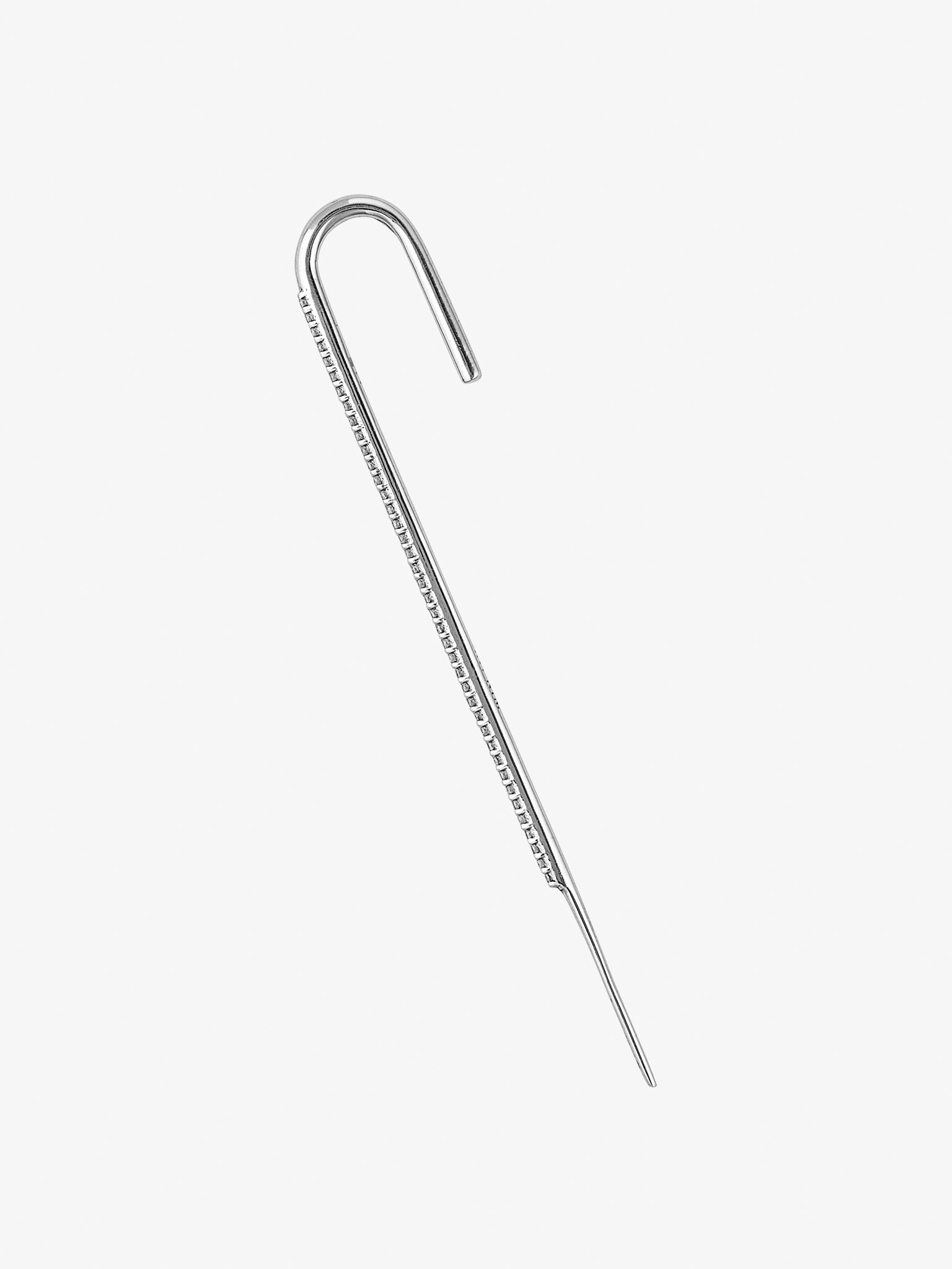 Diamond thread ear pin