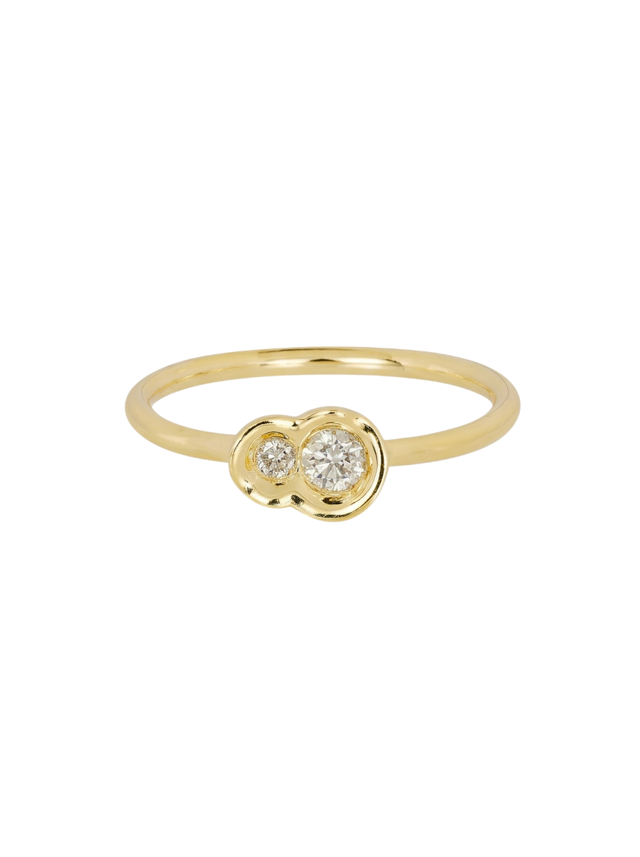 White Diamond Round Obi Skai no.2 Ring