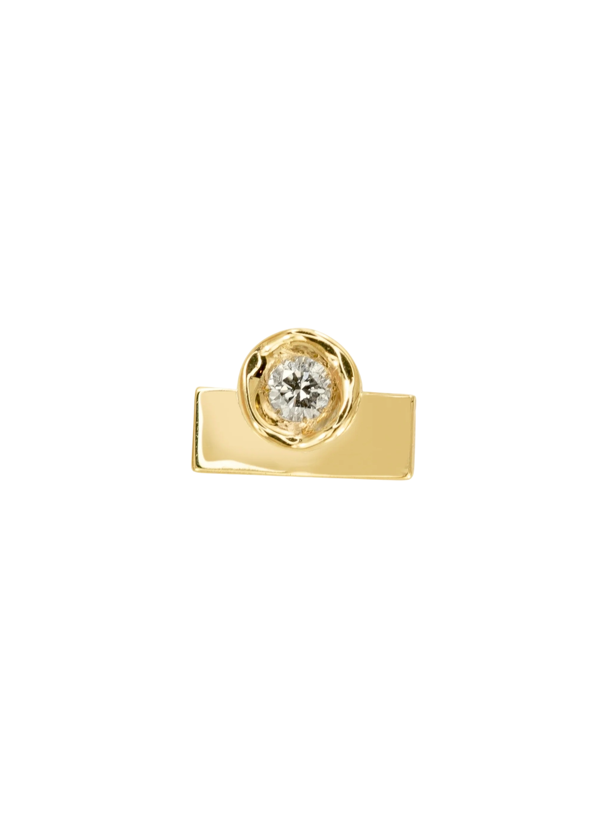 White Diamond OBI Block Earring no.1 photo