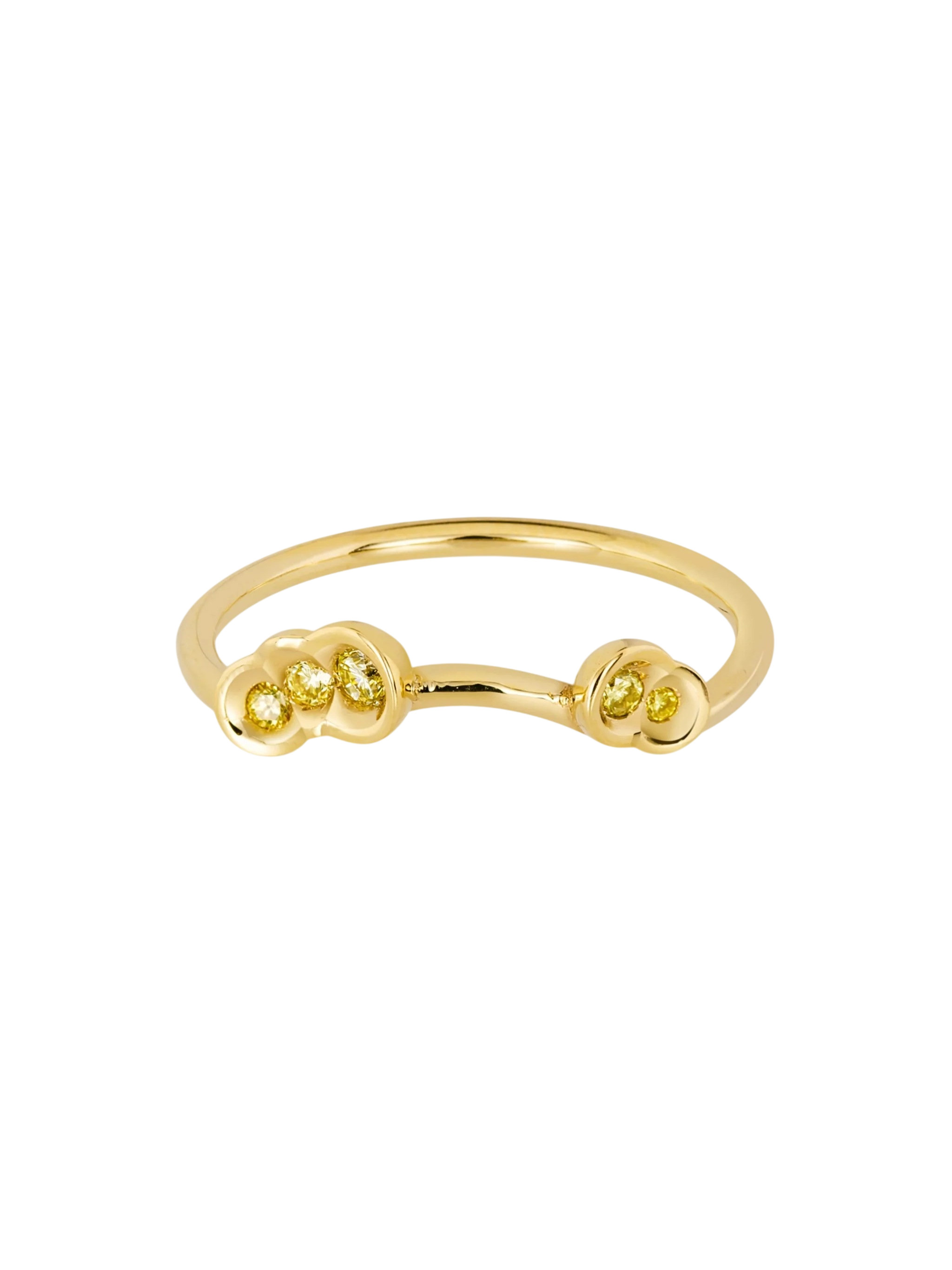 Yellow Diamond Obi Wave #5 Ring photo