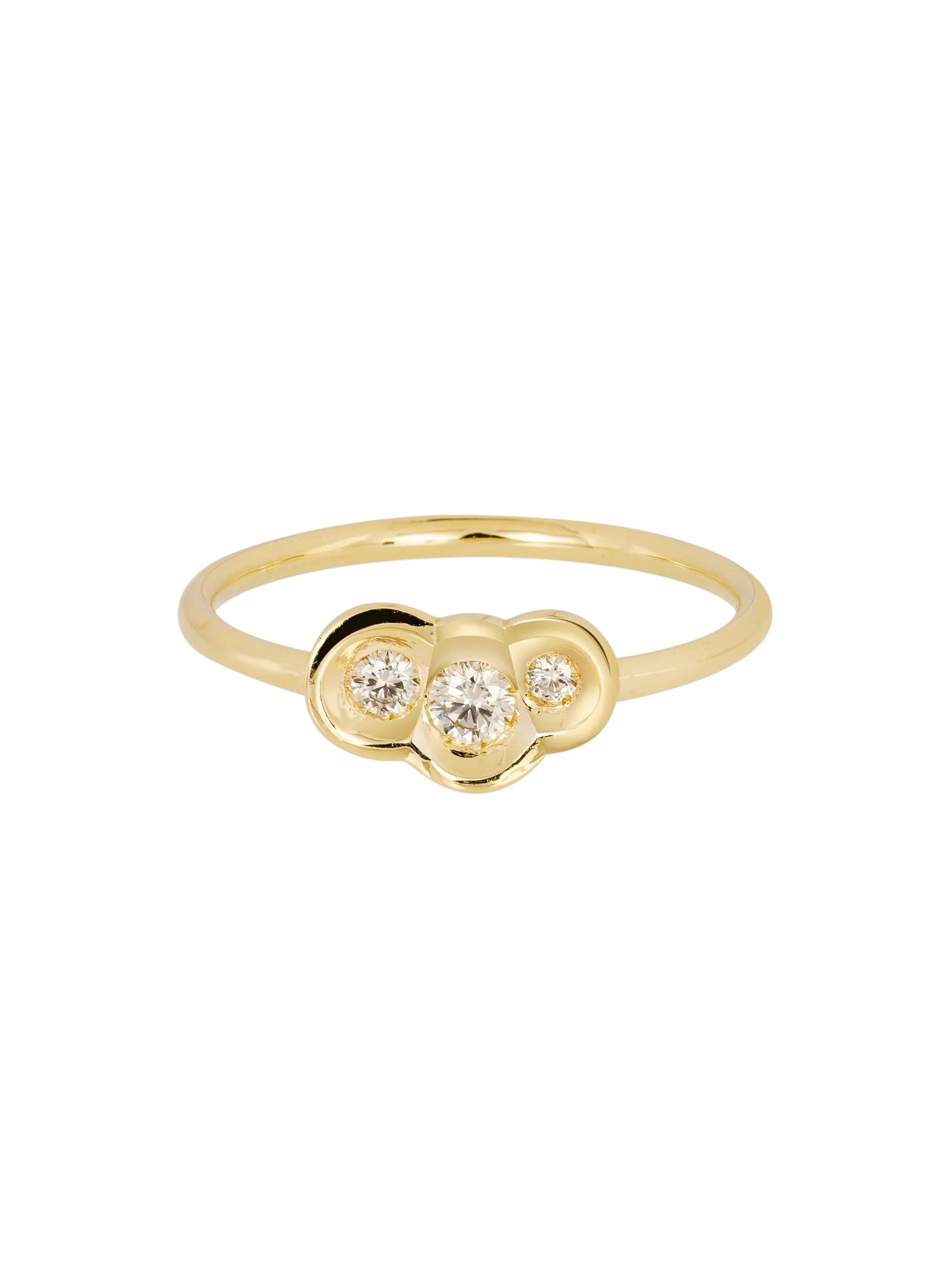 White Diamond Round Obi Skai no.3 Ring photo