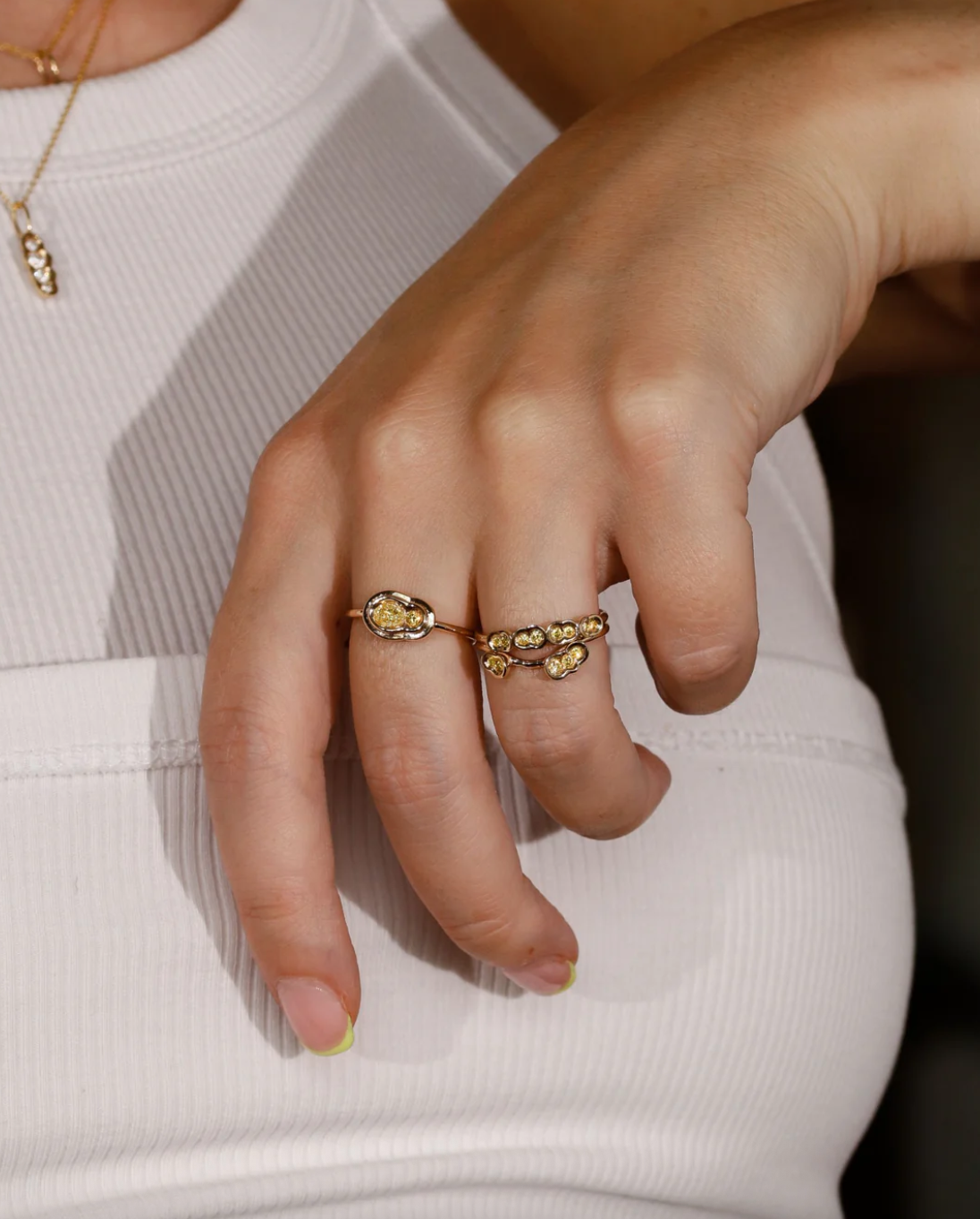 Yellow Diamond East-West Obi Skai no.2 Ring