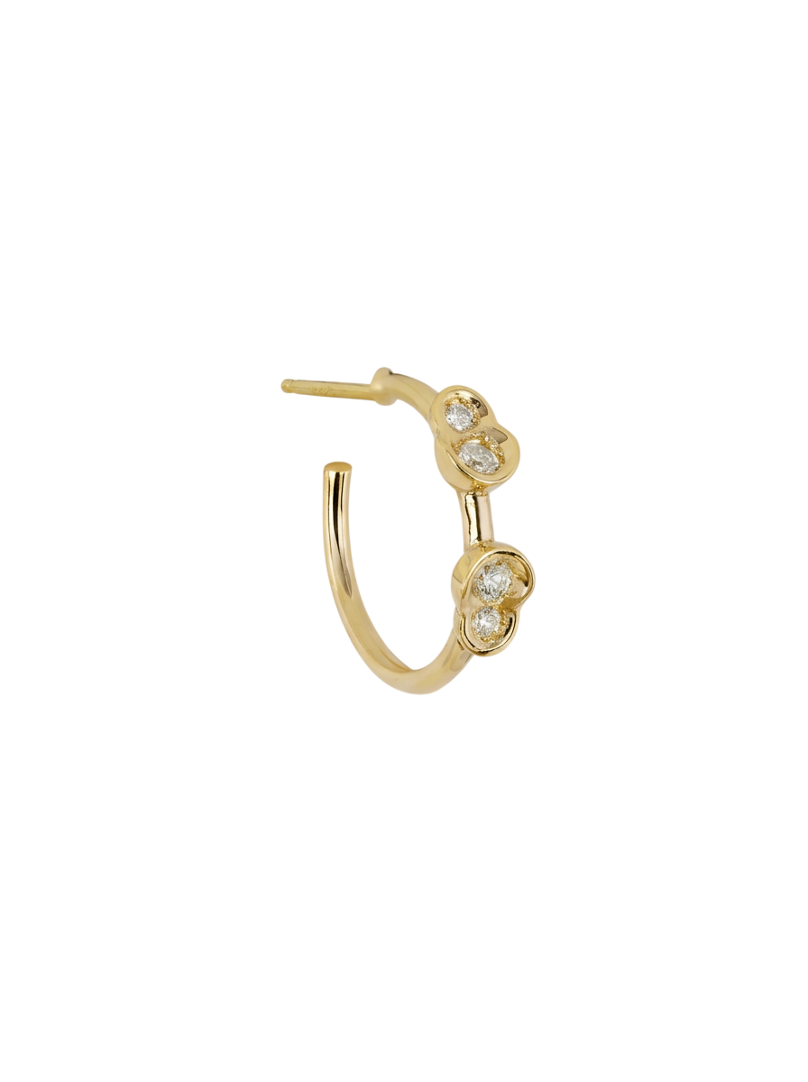 White diamond Obi #22 hoop 12mm