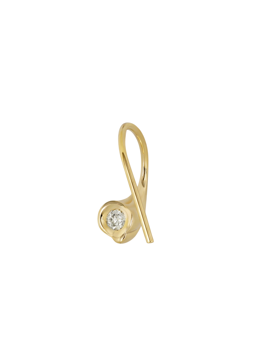 White diamond Obi Skai #1 hoop