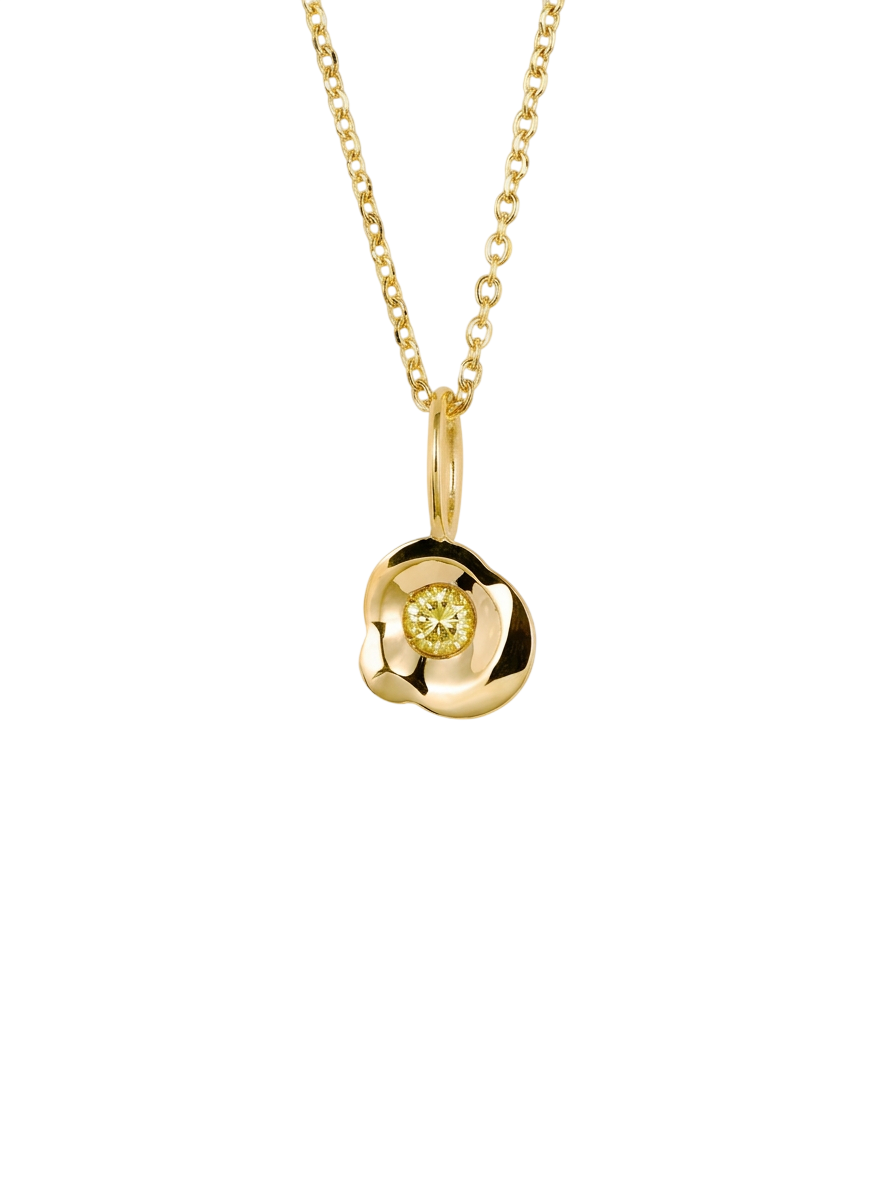 Yellow diamond Obi Flow no.1 pendant
