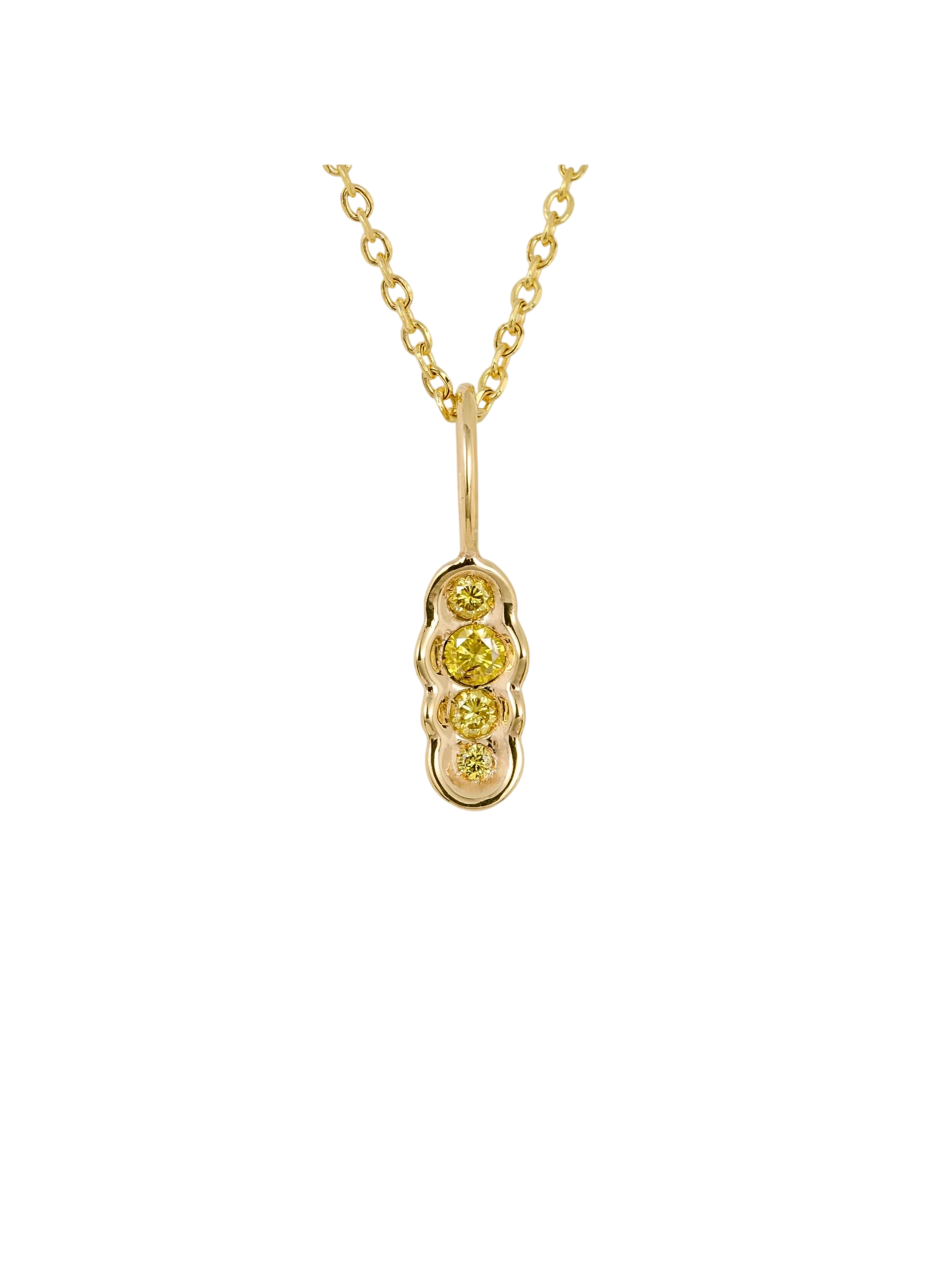 Yellow diamond north-south Obi no.4 pendant photo