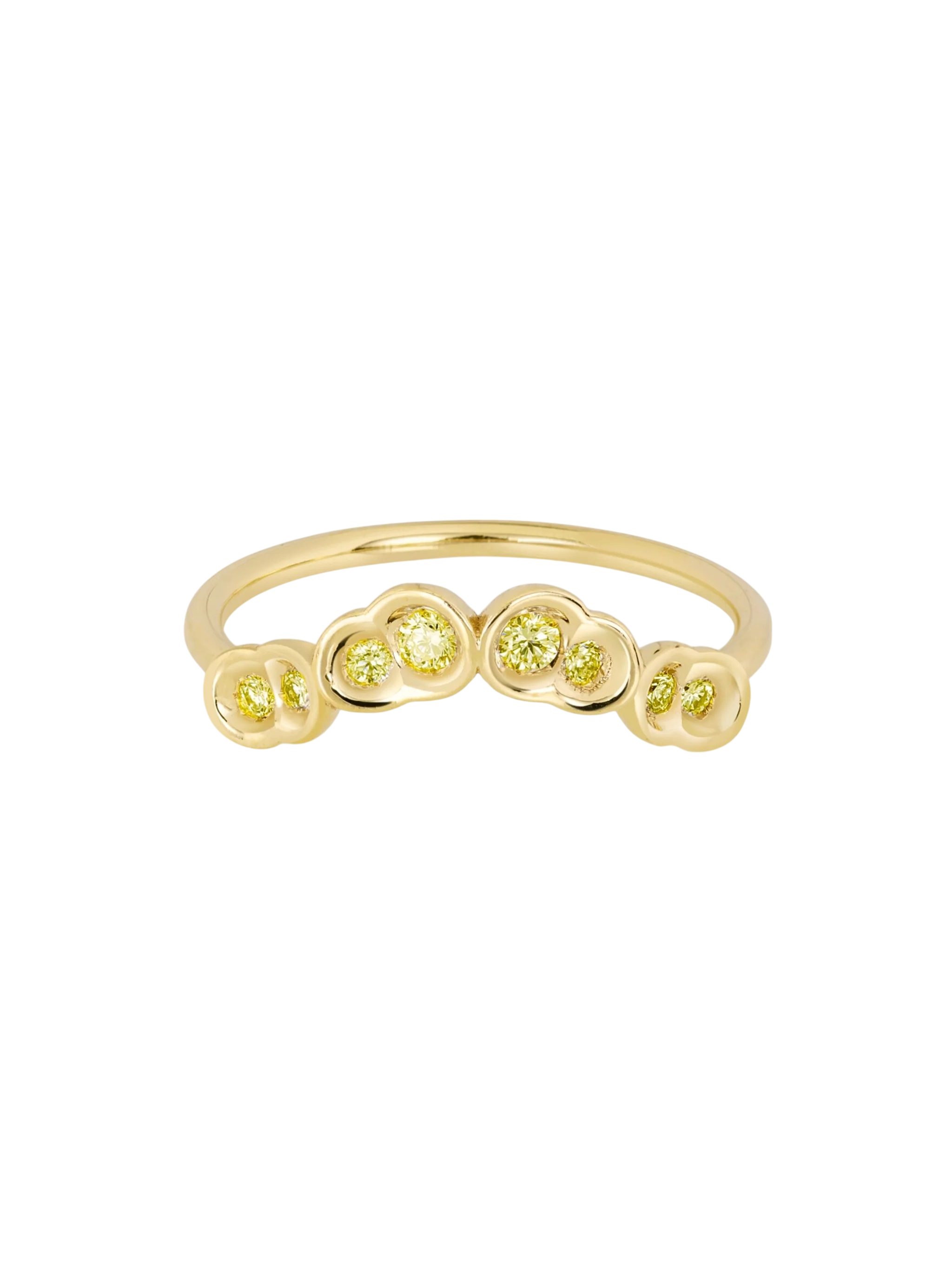 Yellow Diamond Obi Wave #8 Ring photo
