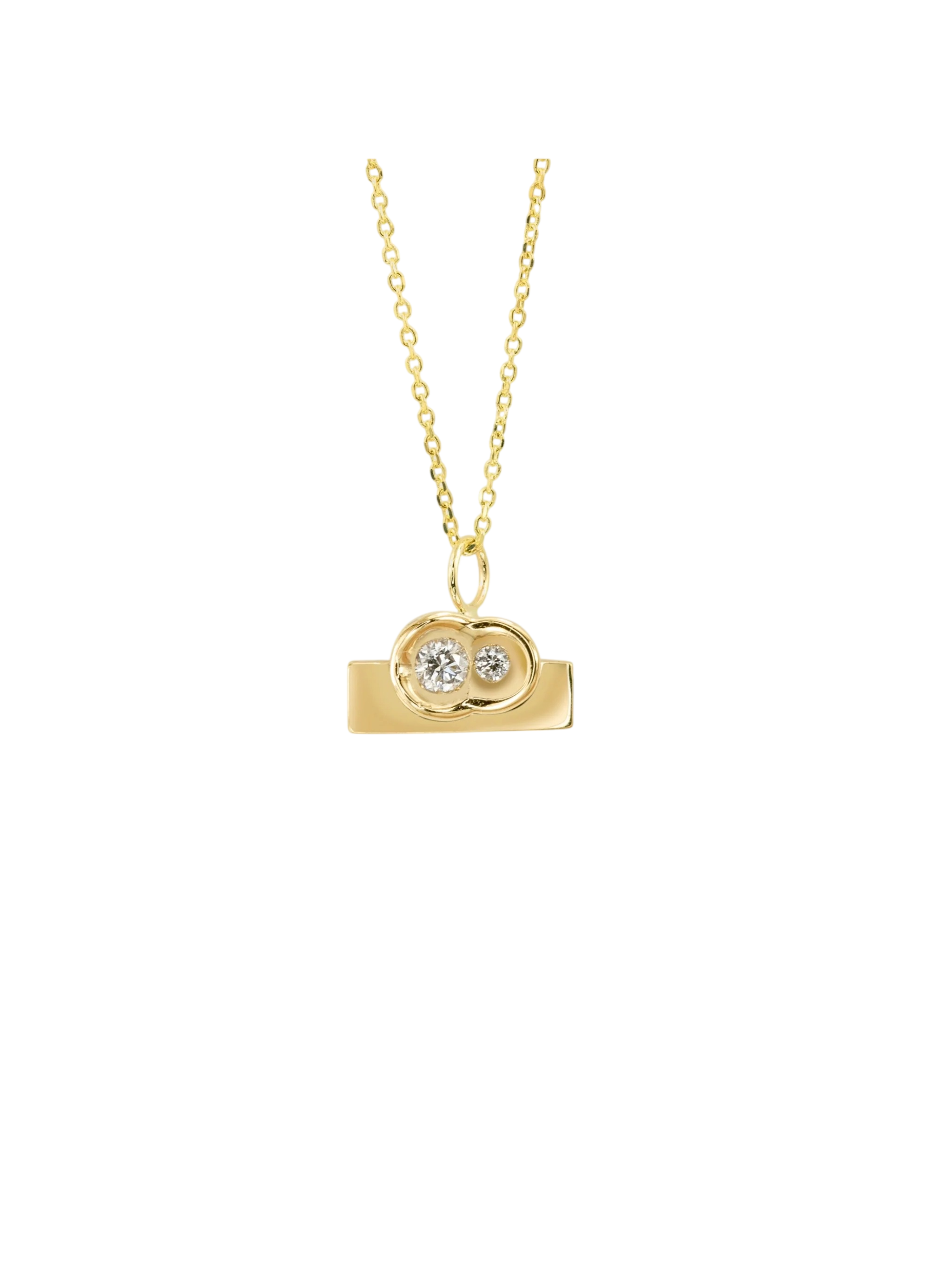 White Diamond Obi no.2 Wide Bar Pendant photo