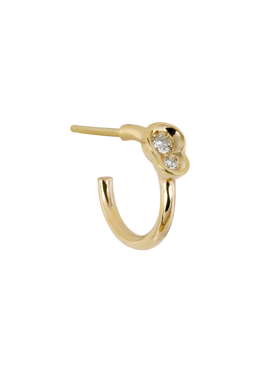 White diamond Obi #2 hoop 8mm