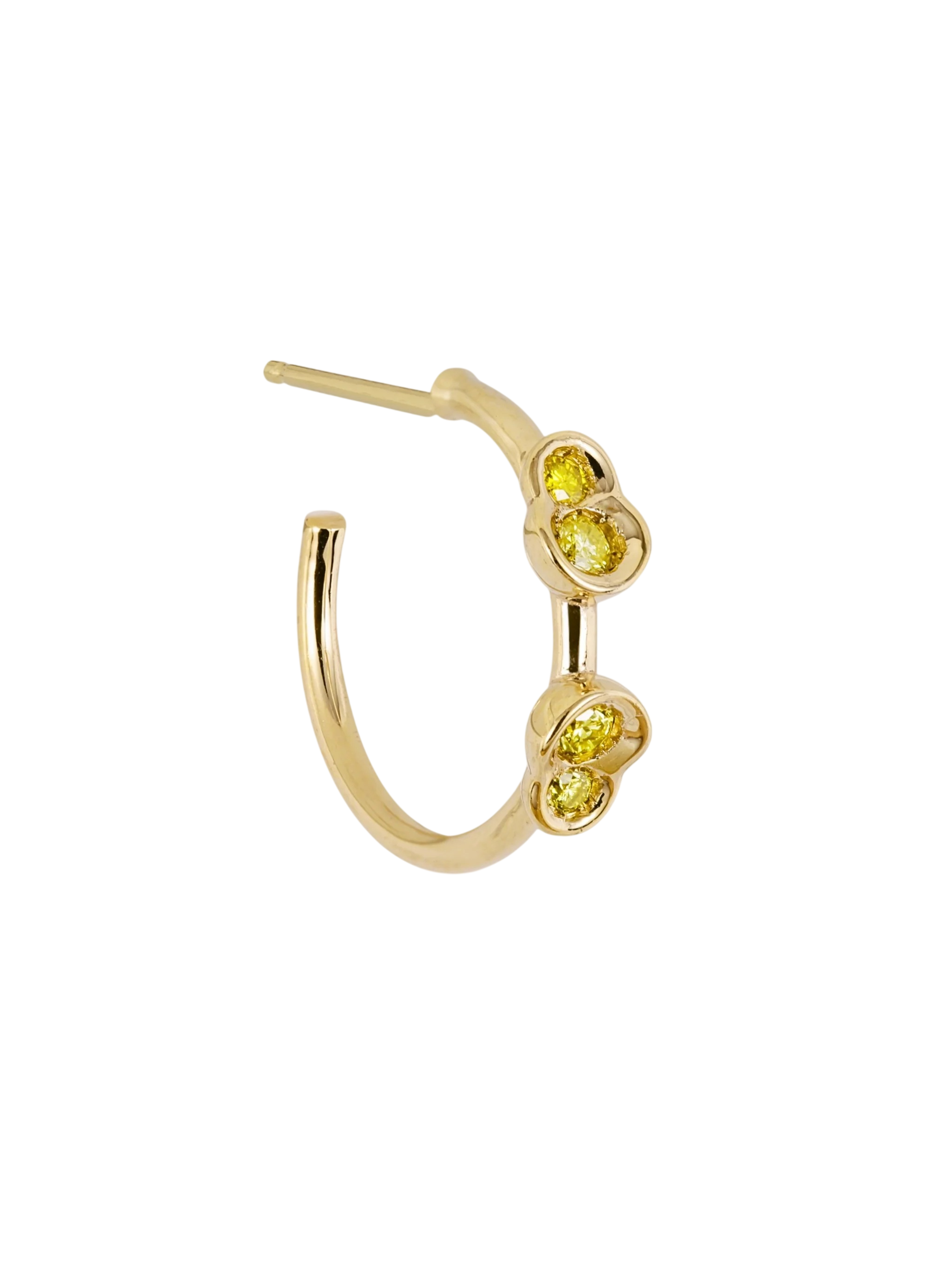Yellow diamond Obi #22 hoop 12mm photo