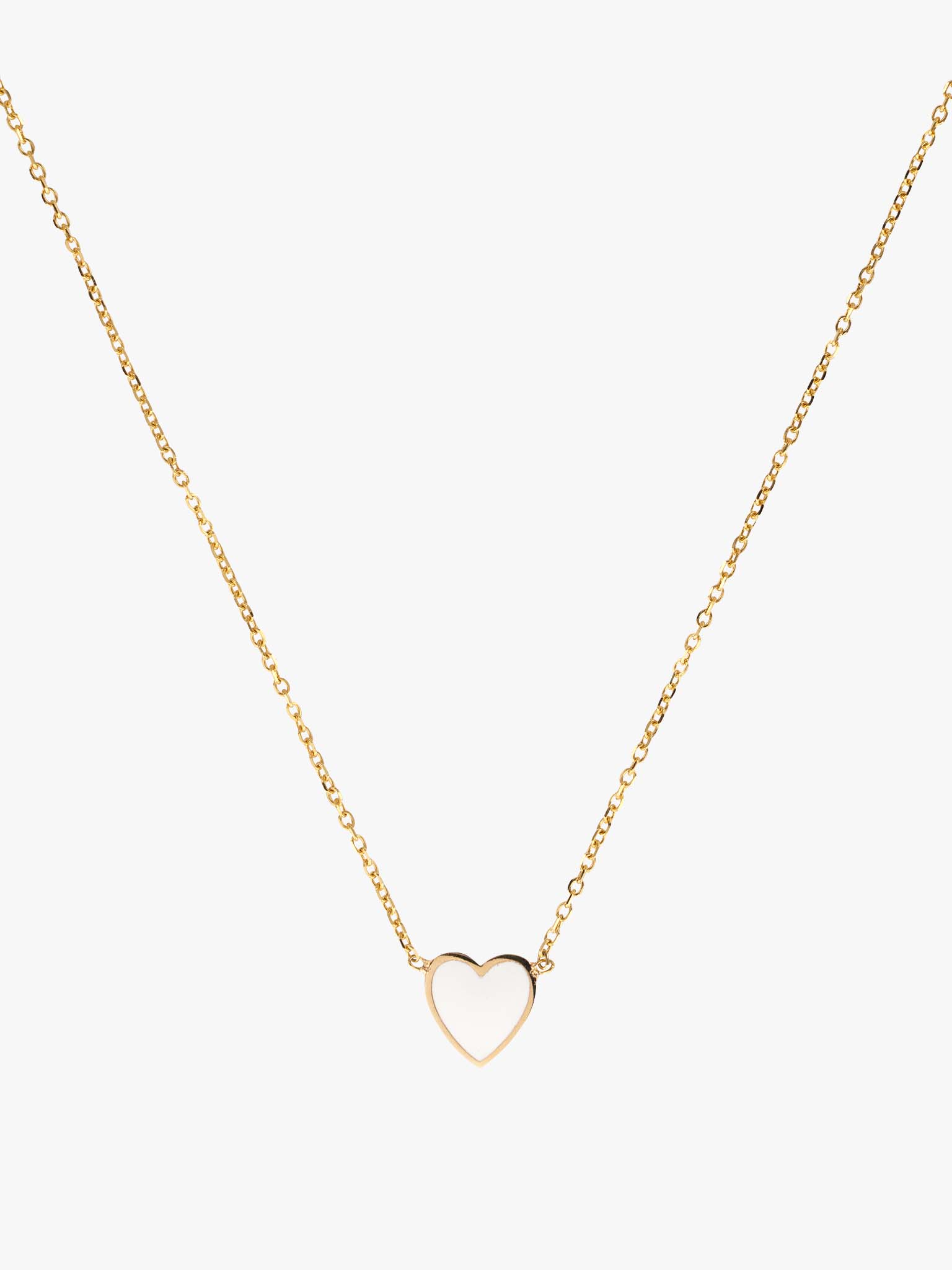 Mini enamel heart necklace