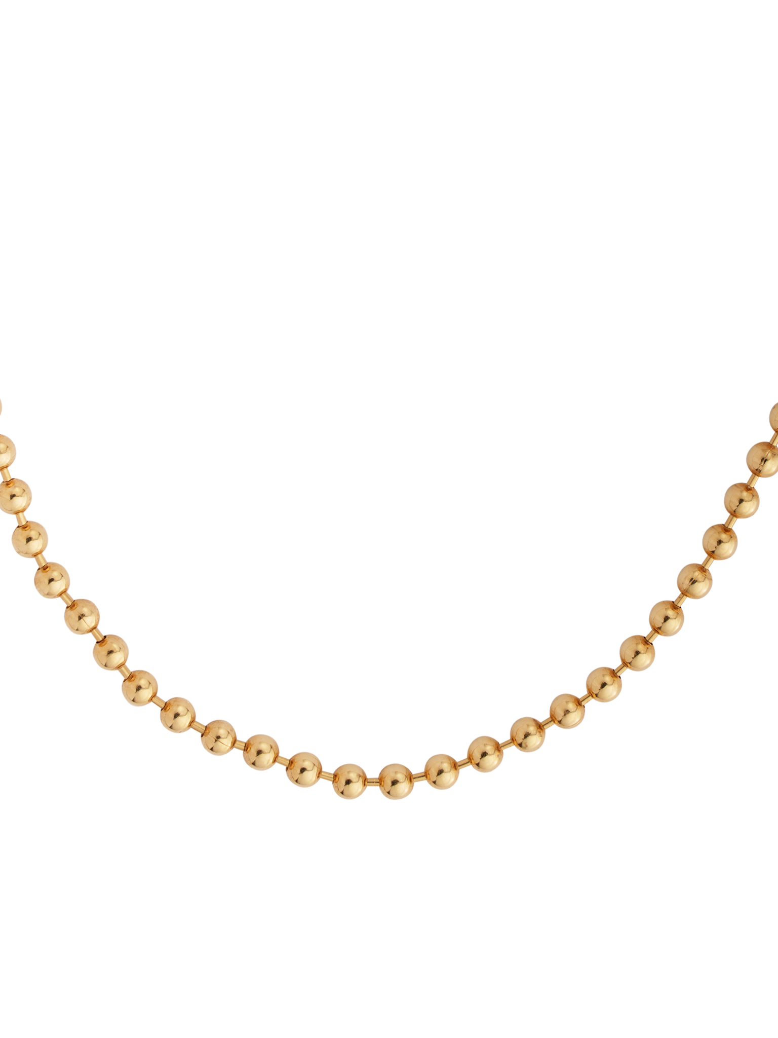 3mm 16" solid yellow gold ball chain with toggle closure