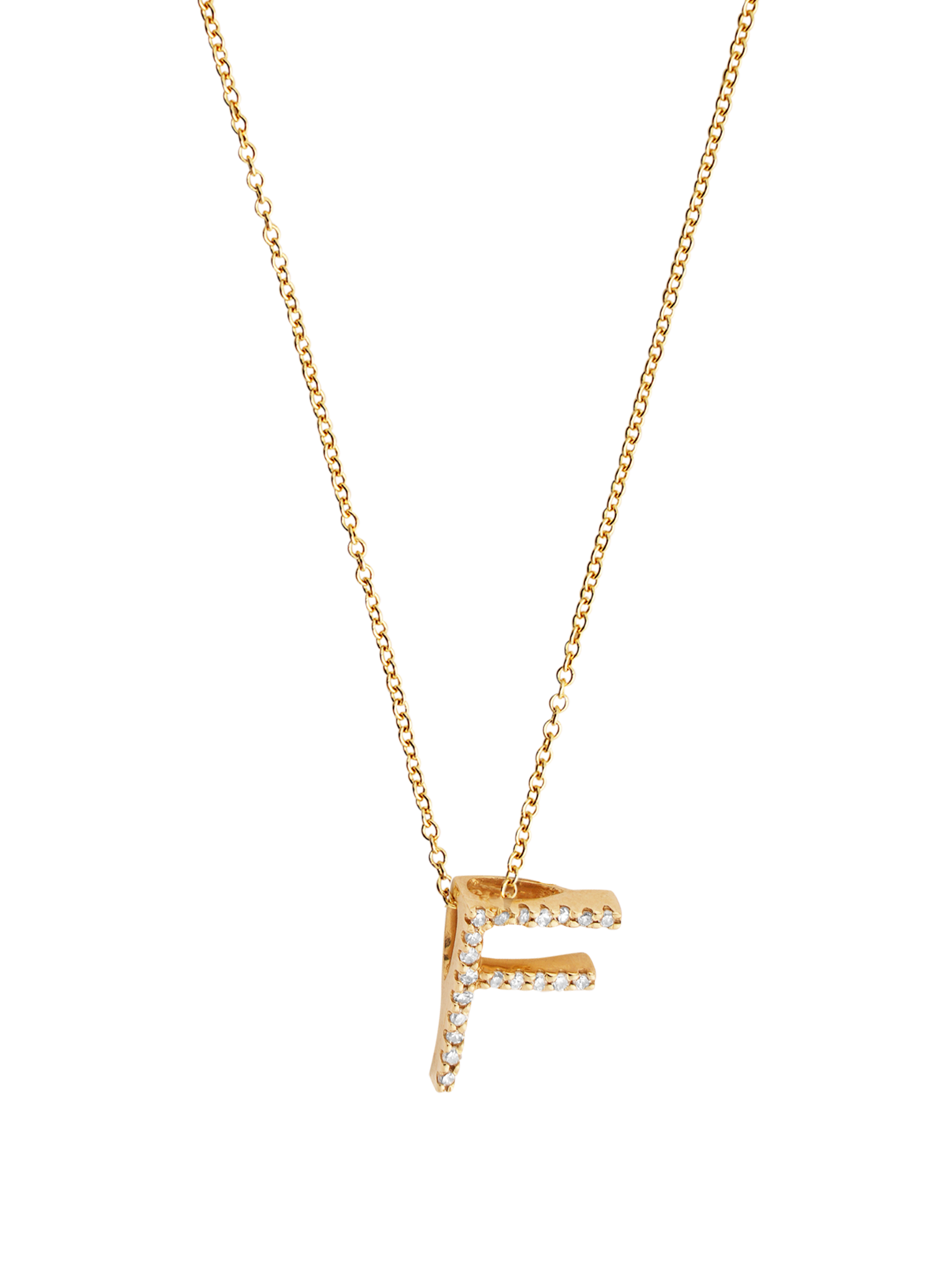 Diamond initial necklace