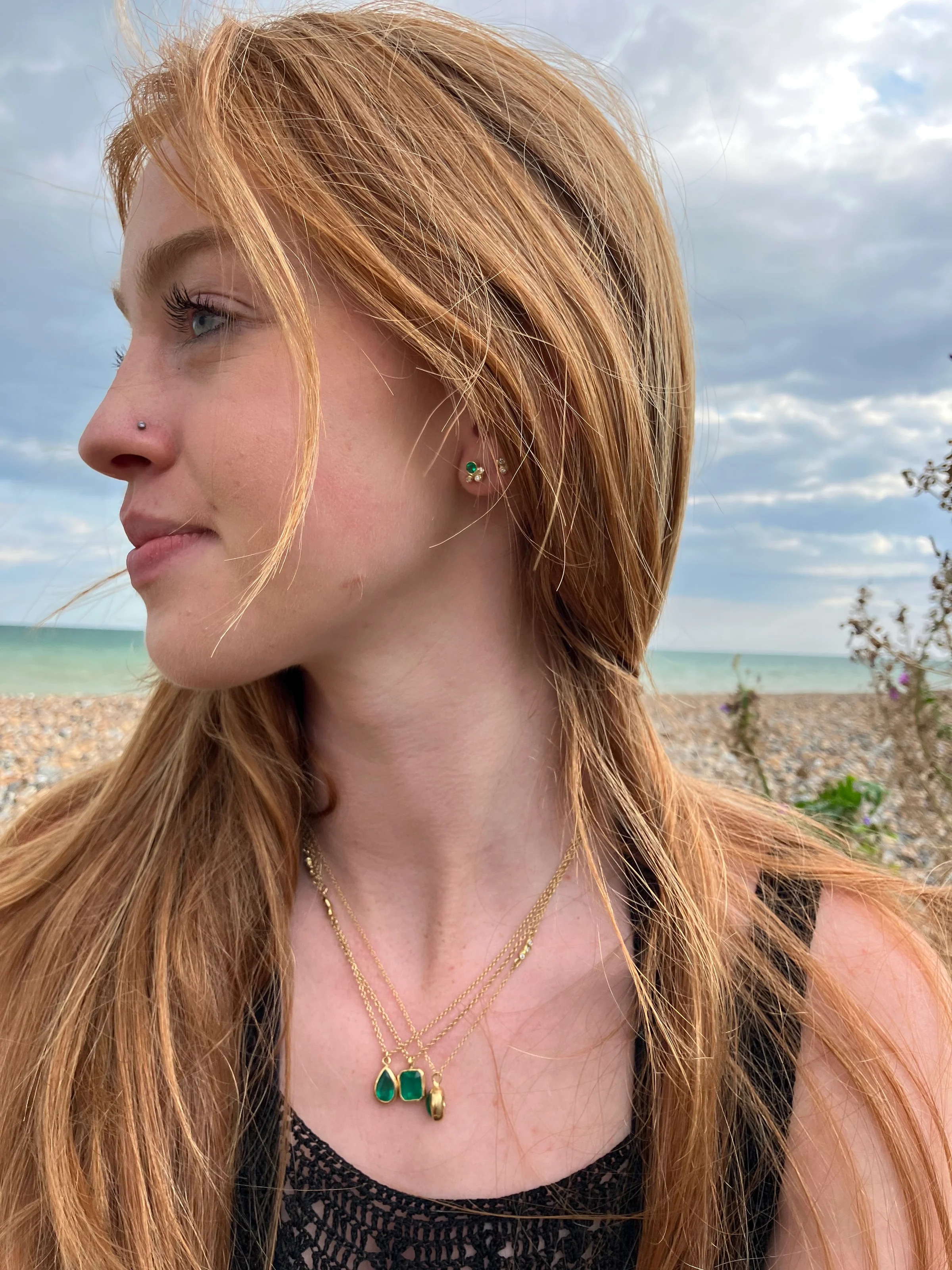 Emerald Teardrop Pendant