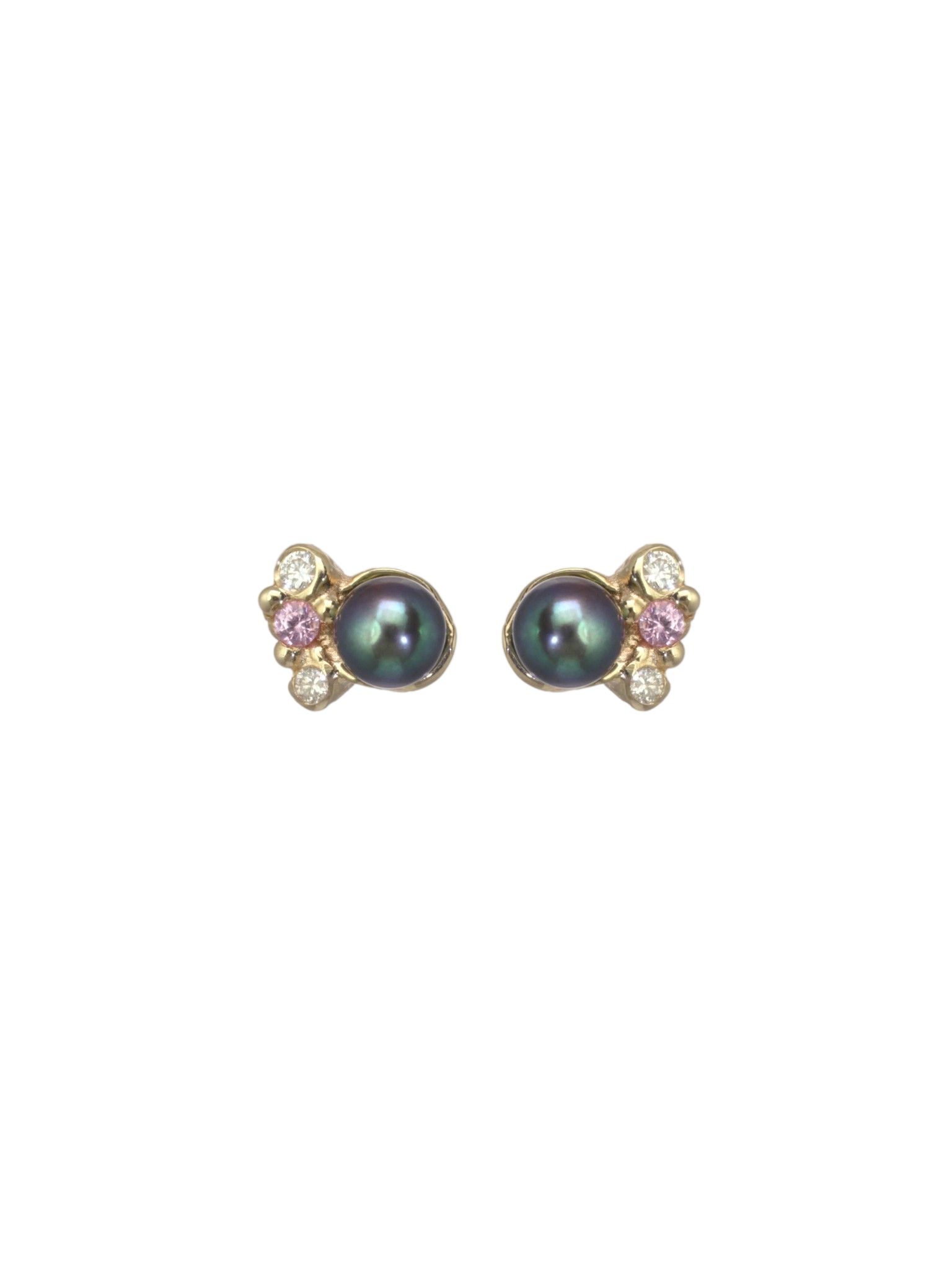 Dark moon and star studs photo