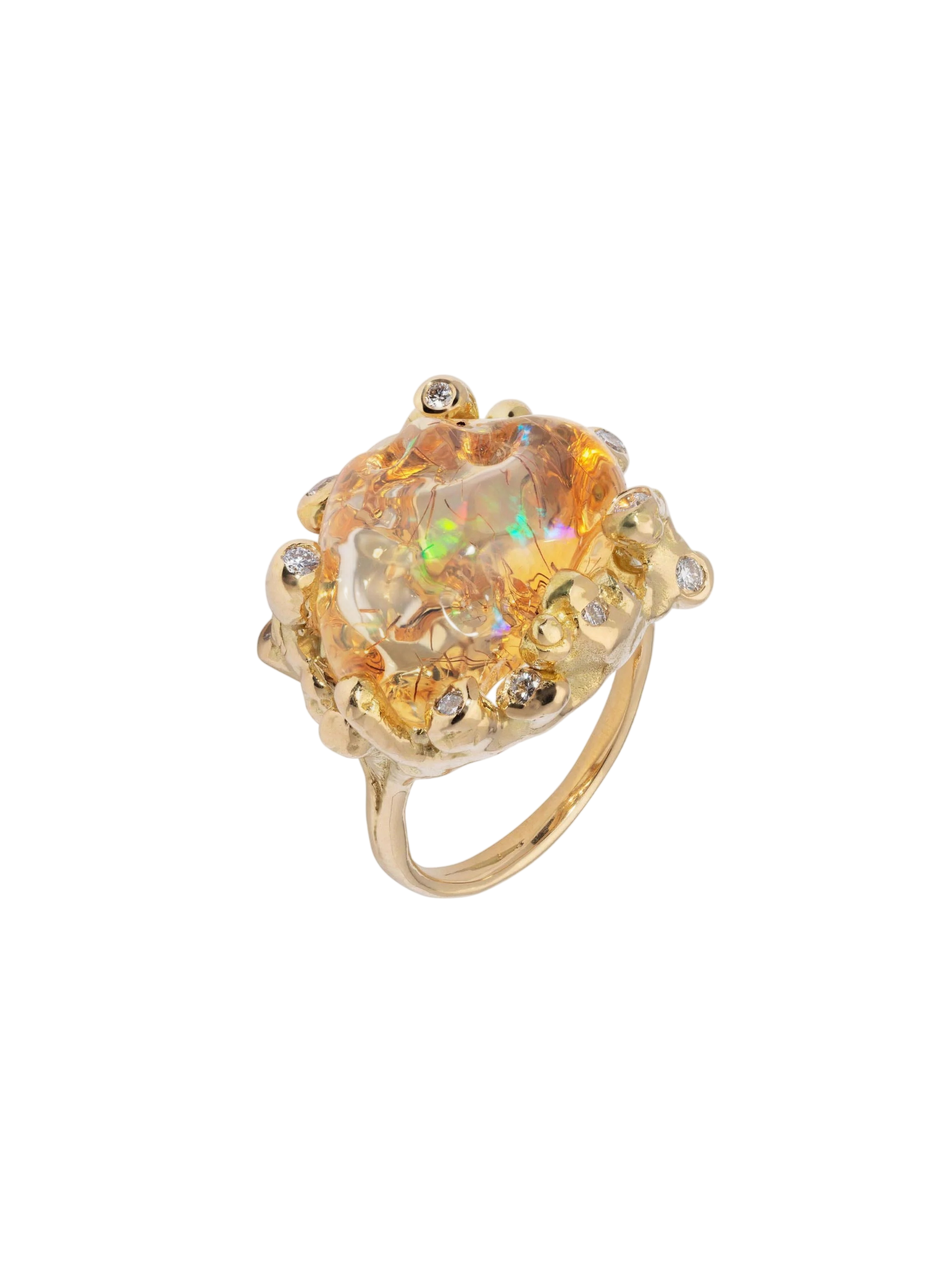 Rainbow Water Opal Ring photo