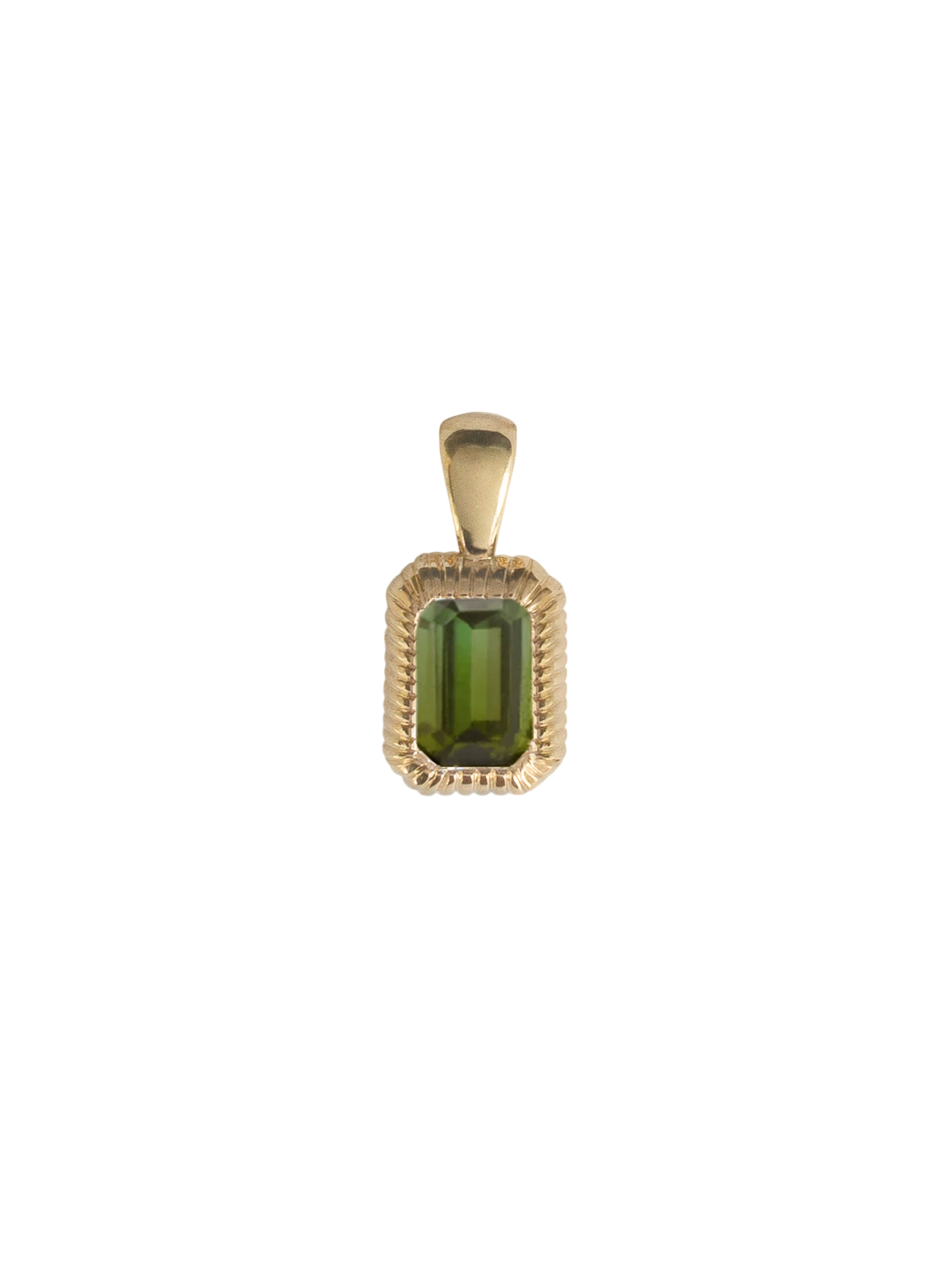 Lyra Emerald Cut Pendant Green Tourmaline photo