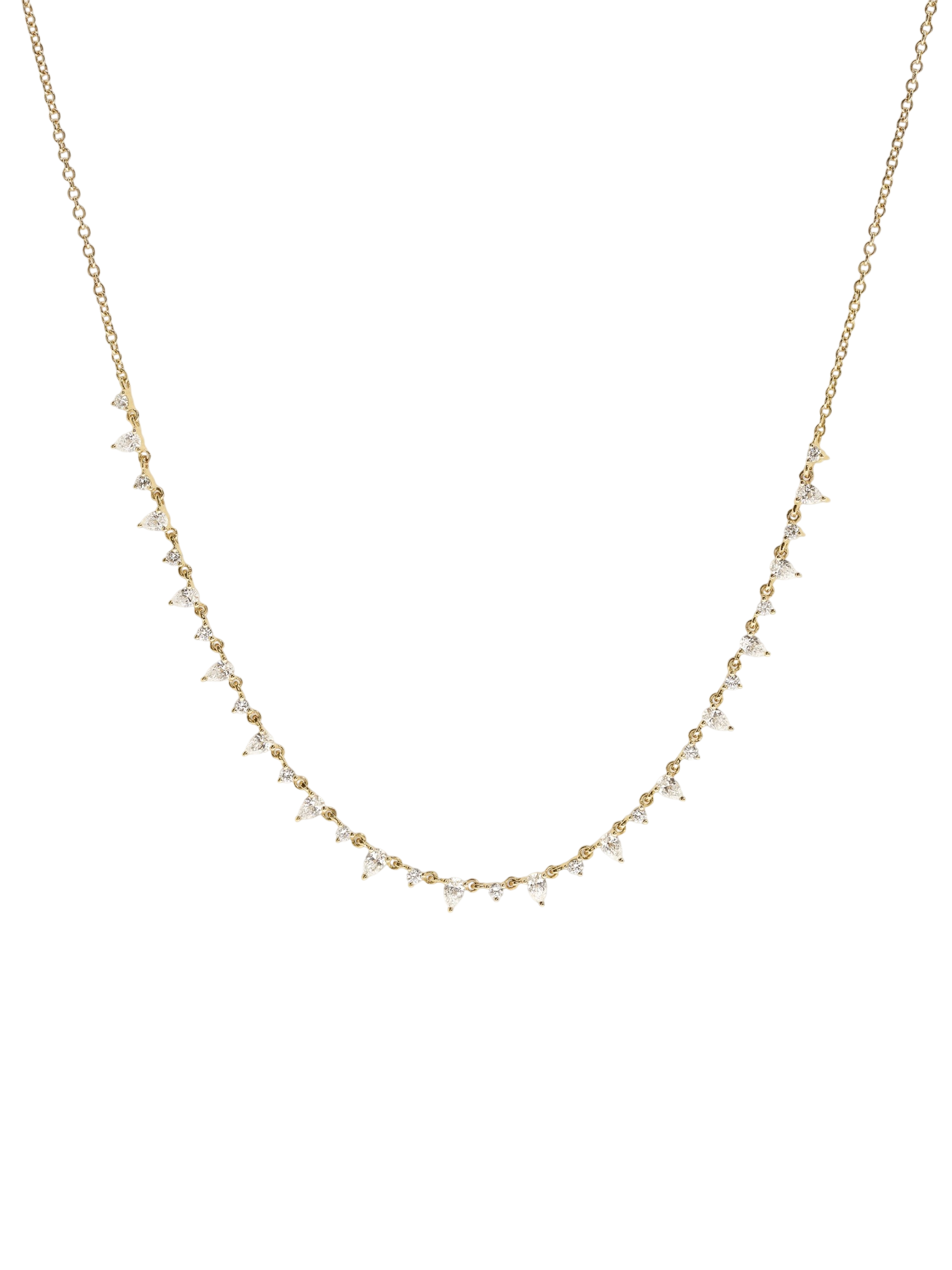 Juliette Diamond Row Necklace Yellow Gold