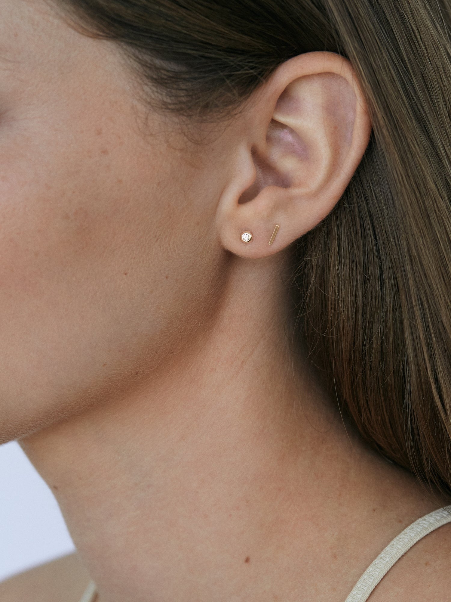 Olivia Round Diamond Stud Earrings