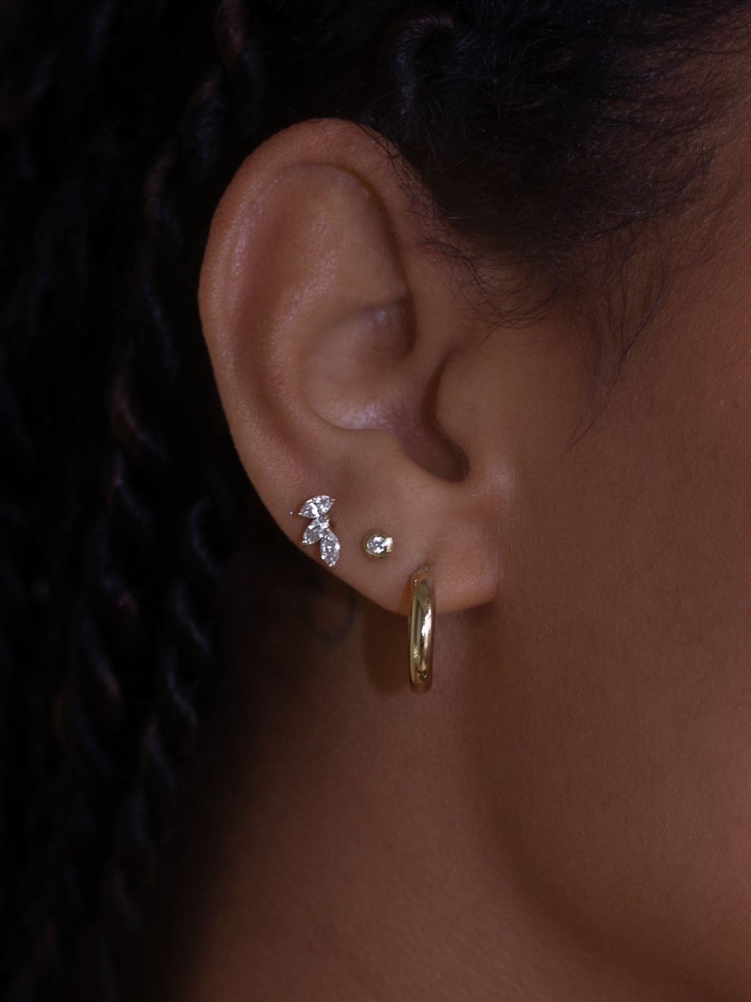 Olivia Round Diamond Stud Earrings