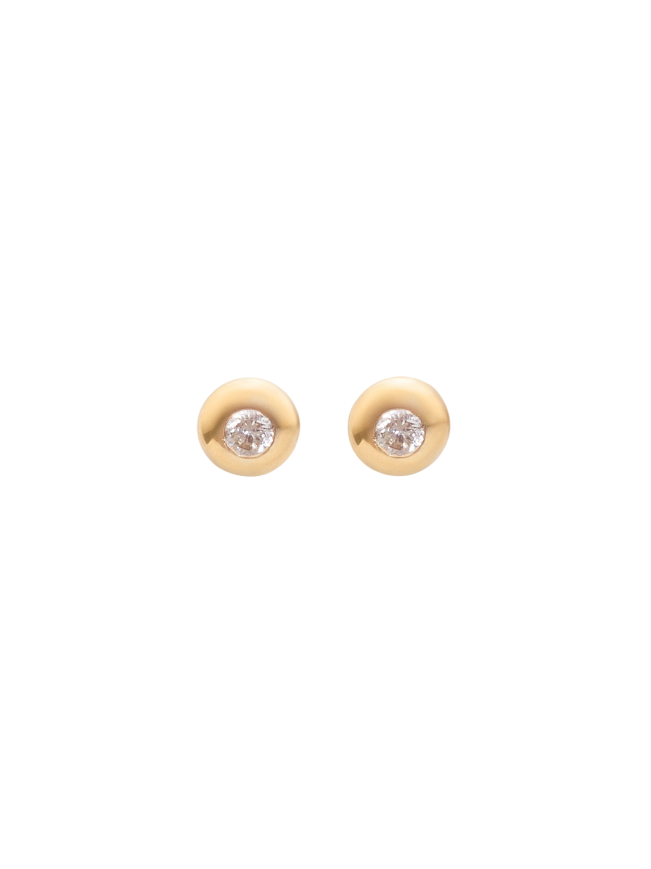 Olivia Round Diamond Stud Earrings photo