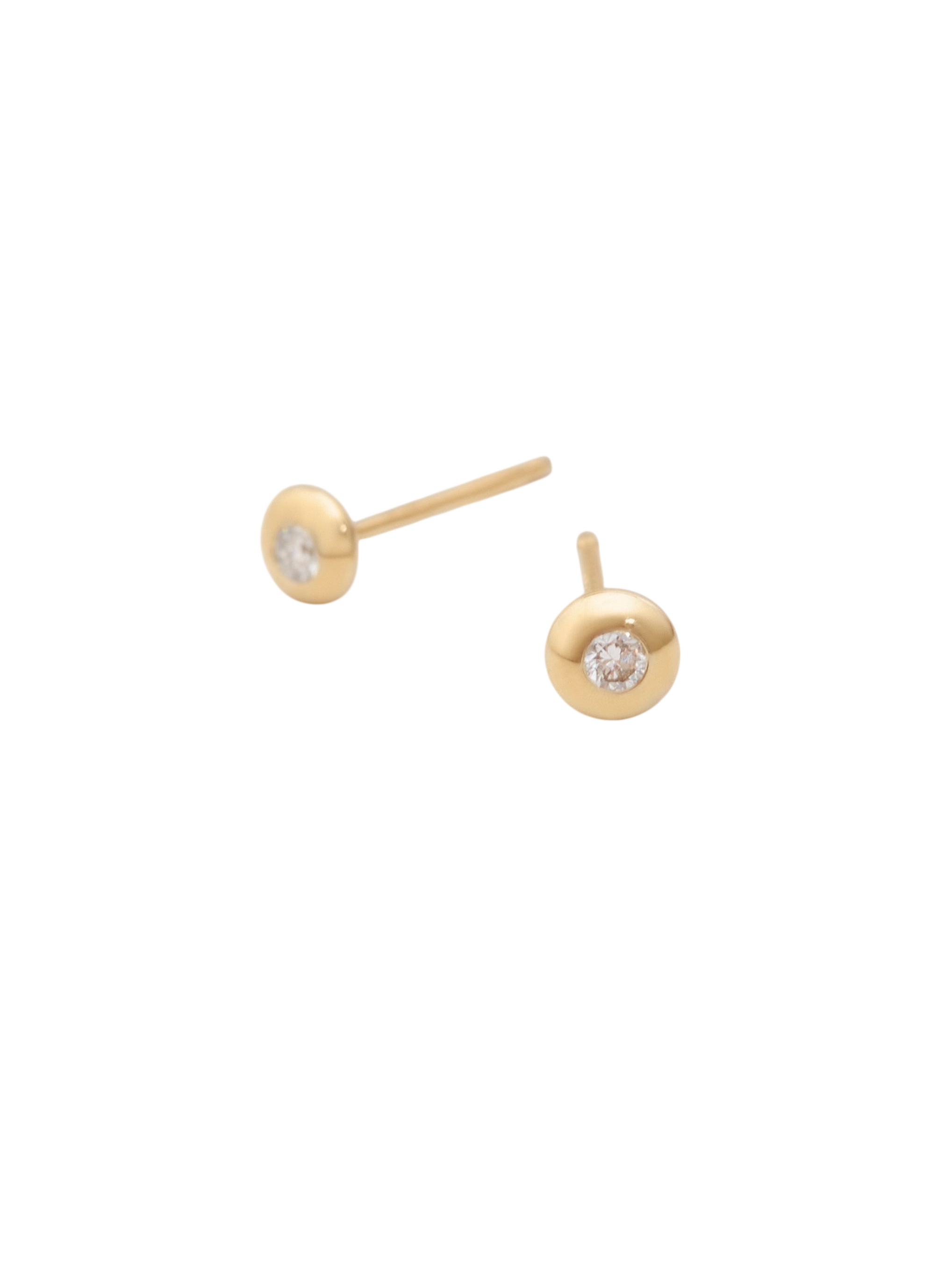 Olivia Round Diamond Stud Earrings